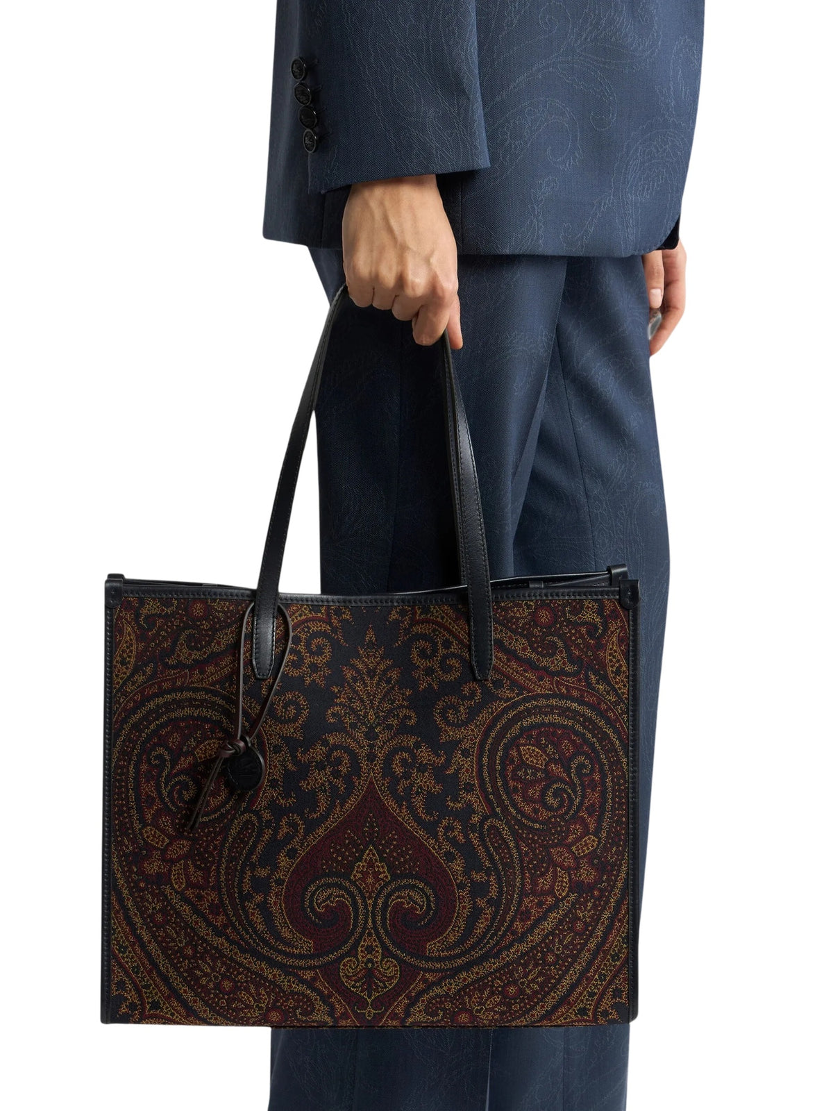 Borsa Love Trotter grande in tessuto jacquard con motivo Paisley<BR/> Etro Milano WP1D0065 AQ13AS9885 