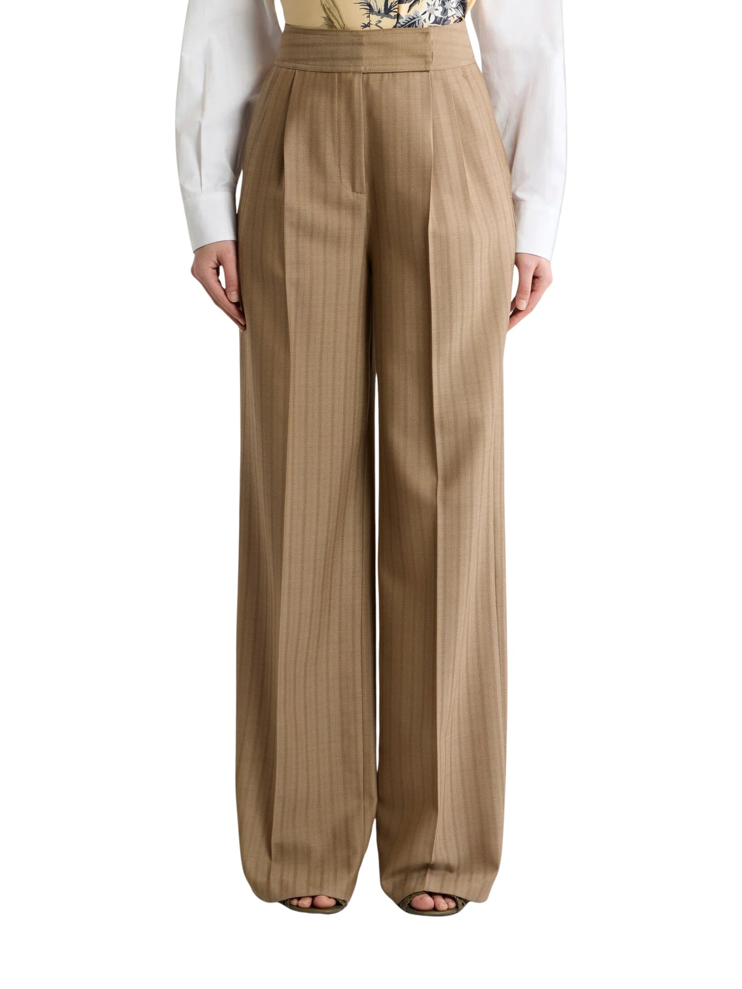 Pantaloni in lana jacquard a righe<BR/> Etro Milano WREA0073 99TJ213V3826 