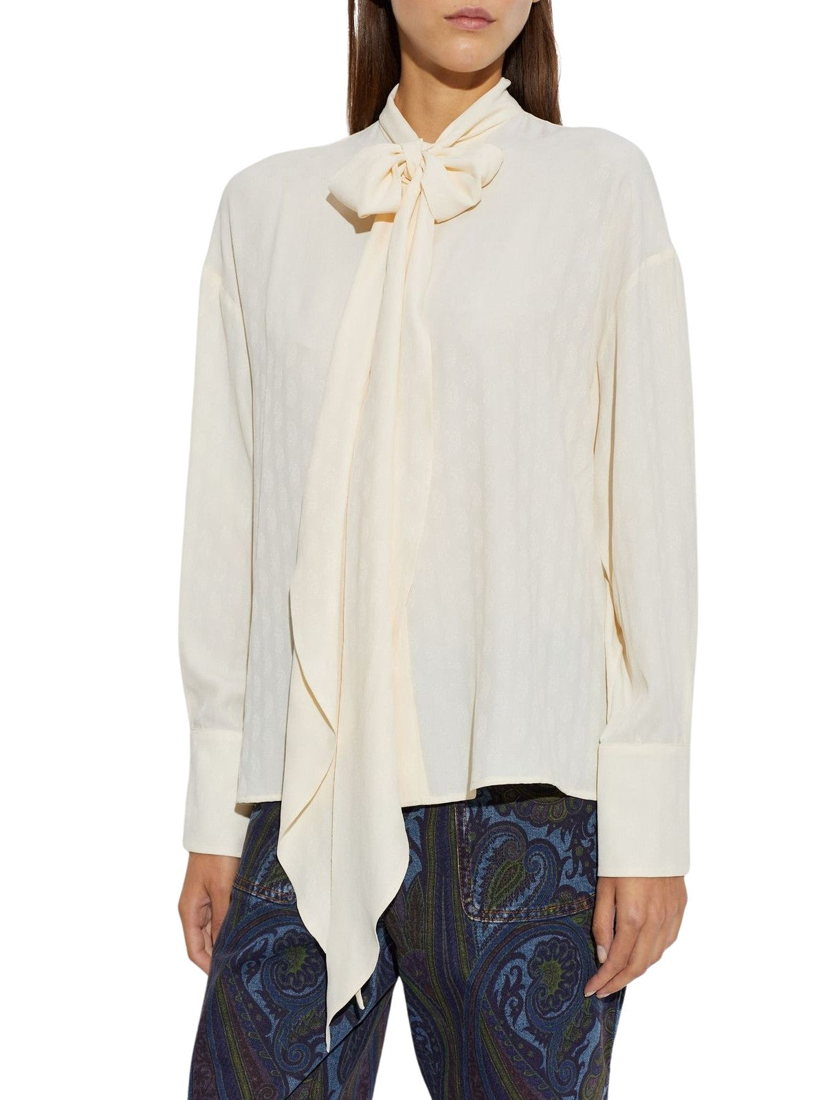 Camicia con fiocco al collo<BR/> Etro Milano WRIA0077 99TJAA2W0414 