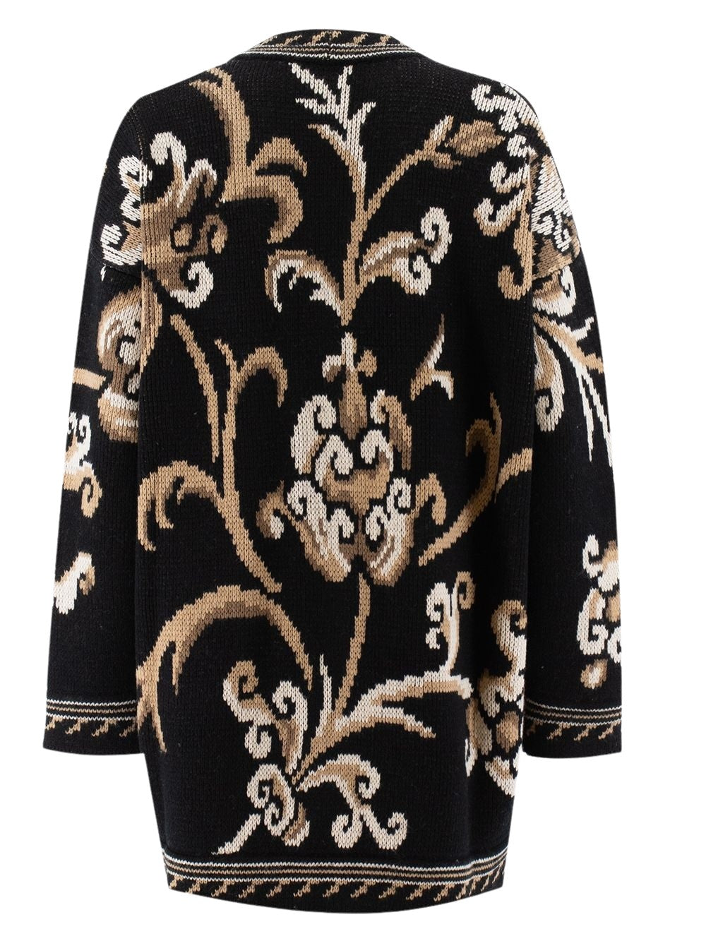 Cardigan in lana con intarsio floreale<BR/> Etro Milano WRKE0159 AQ12UN0000 