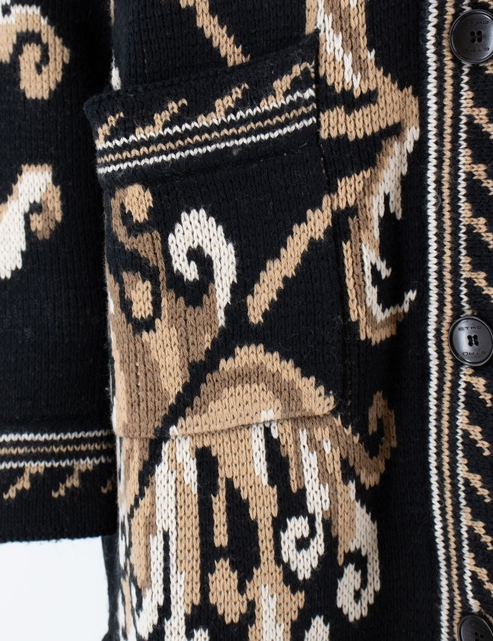 Cardigan in lana con intarsio floreale<BR/> Etro Milano WRKE0159 AQ12UN0000 