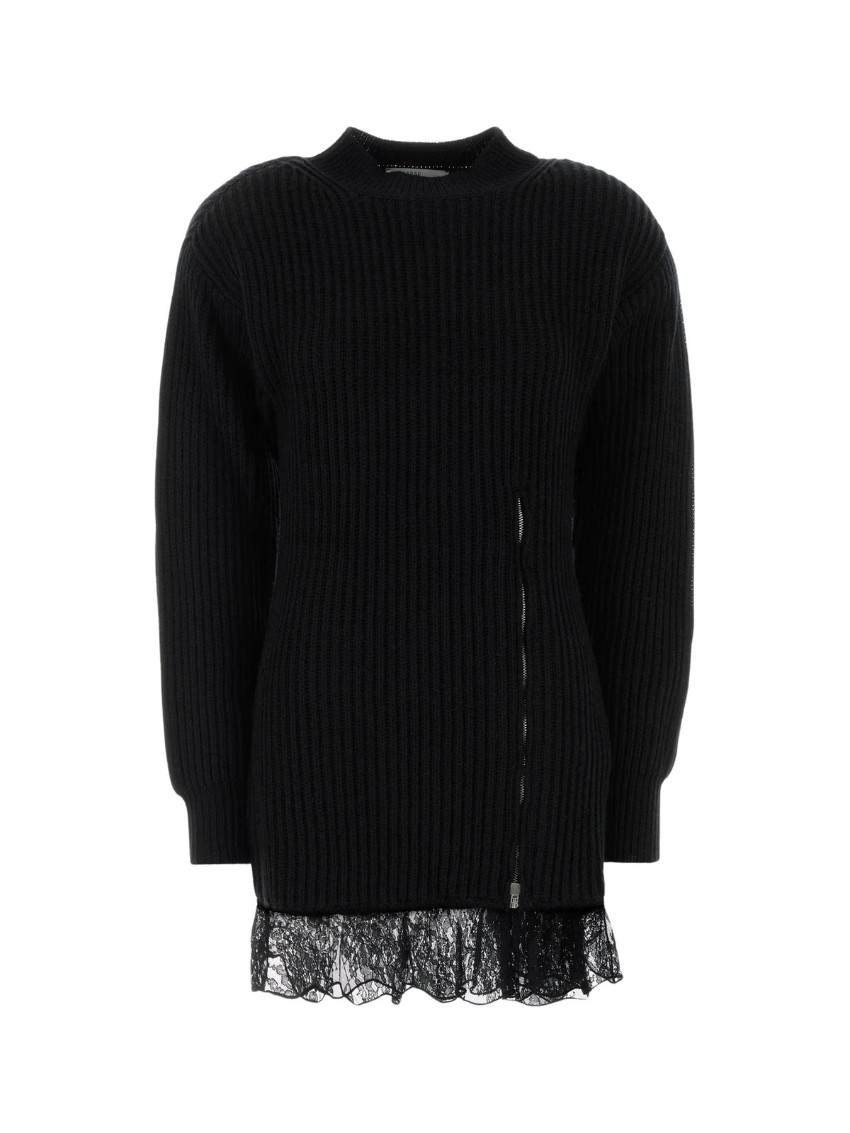 Abito corto in maglia a coste con dettagli in pizzo<BR/> GiUSEPPE DI MORABITO 07PFKND411 1675999 