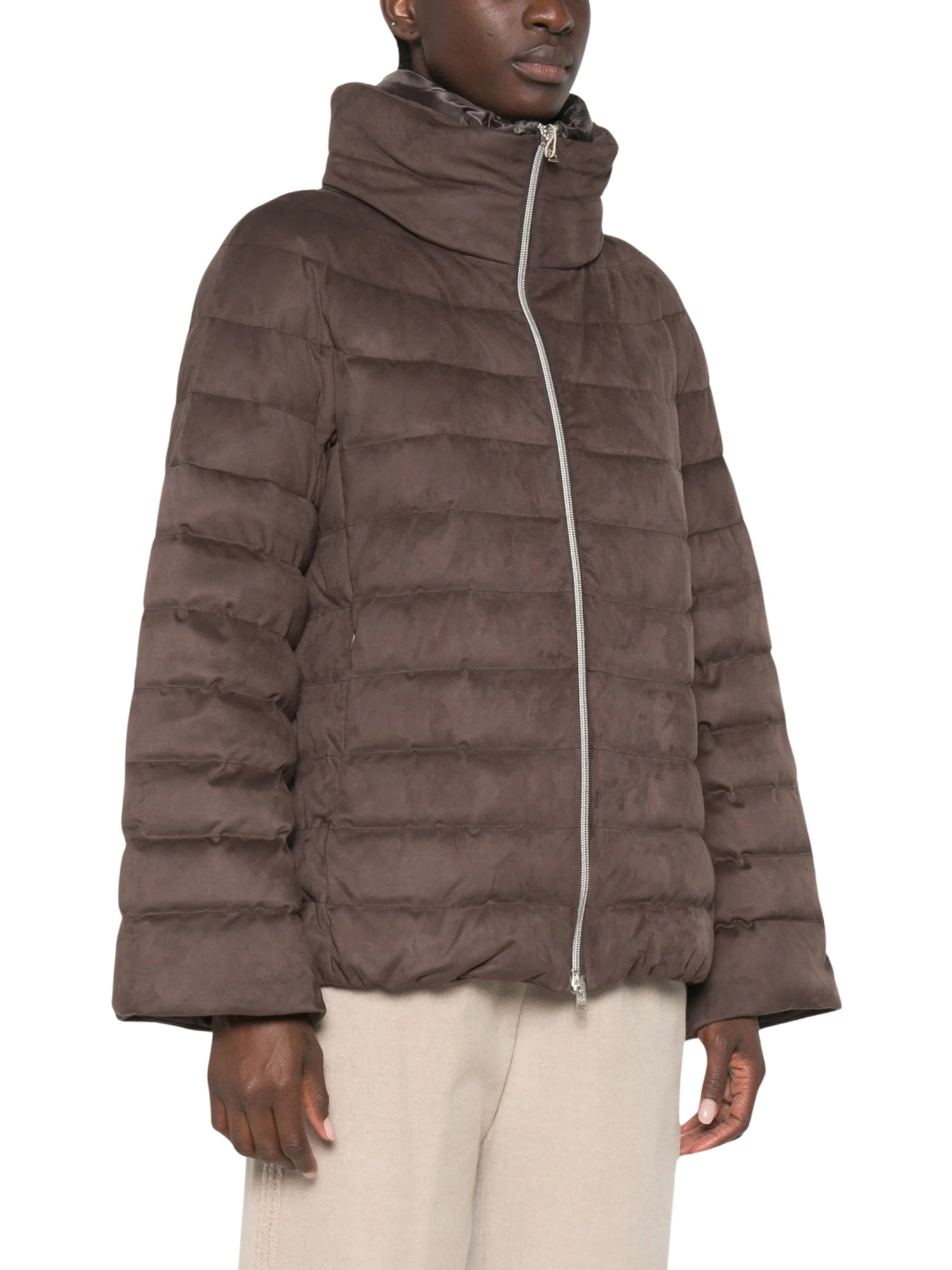 Giacca trapuntata effetto camoscio<BR/> Herno PI00178DR 124548993 