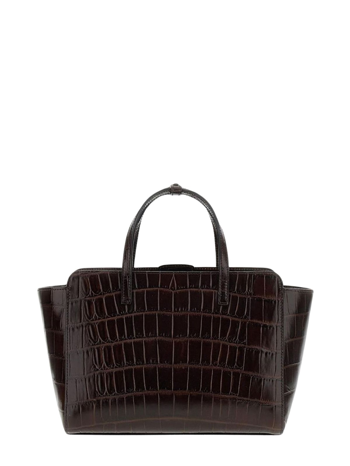 Borsa tote Flap M in pelle effetto coccodrillo HIDESINS FL12CCBRN COCCO BROWN 