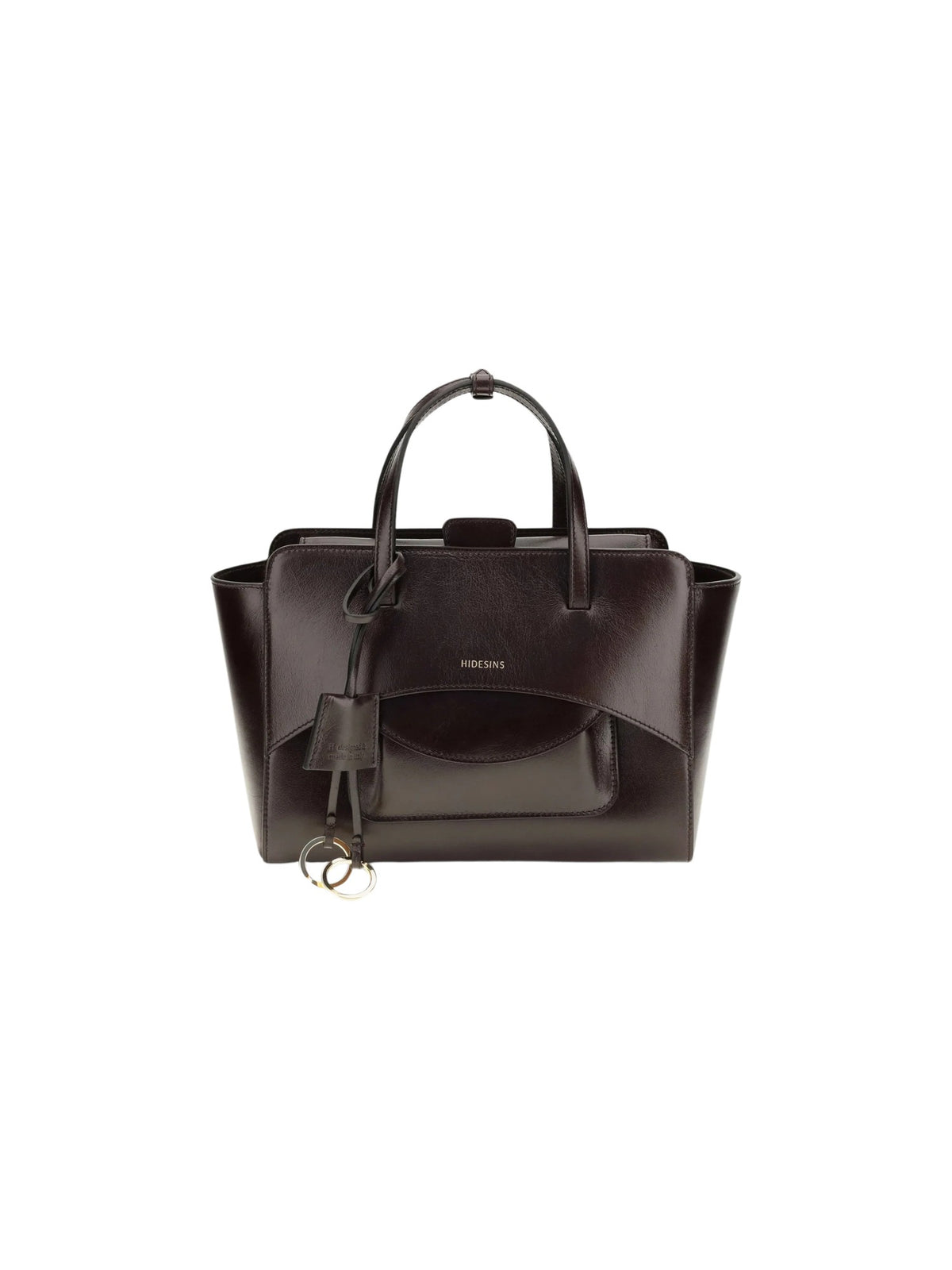 Borsa tote strutturata Flap M HIDESINS FL12CRBNT CRISP BURNT 