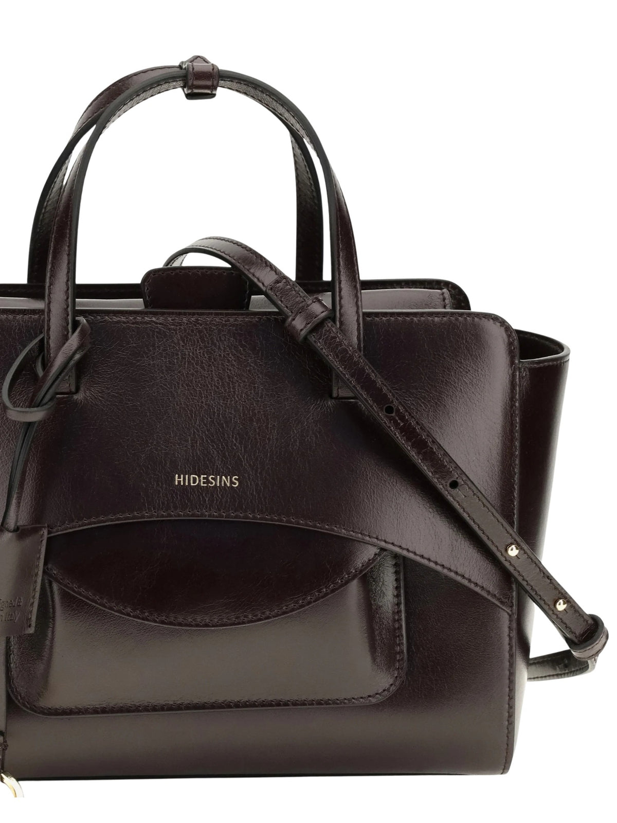 Borsa tote strutturata Flap M HIDESINS FL12CRBNT CRISP BURNT 