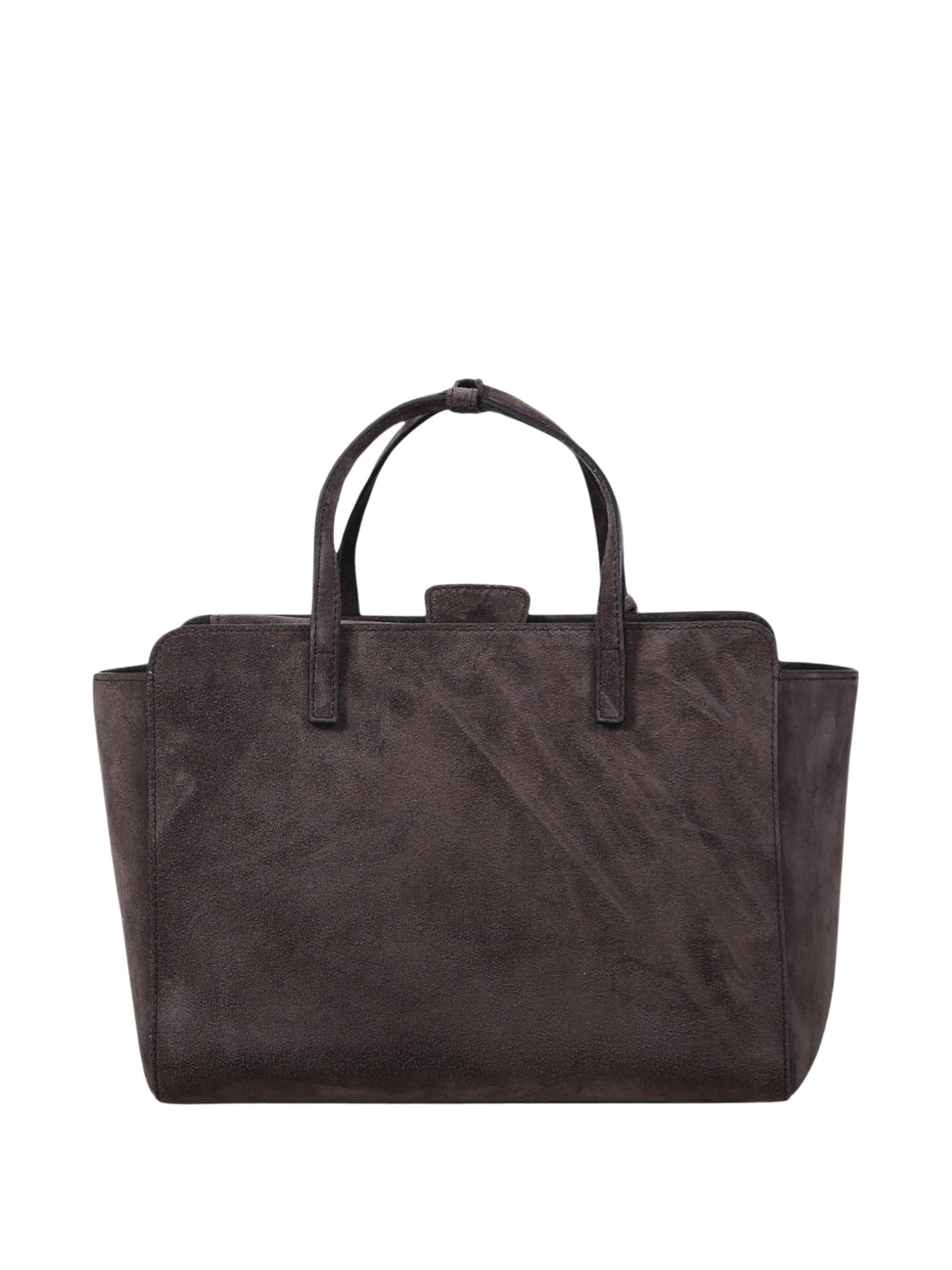 Borsa tote strutturata Flap M HIDESINS FL12SDSMK SUEDE SMOKY 