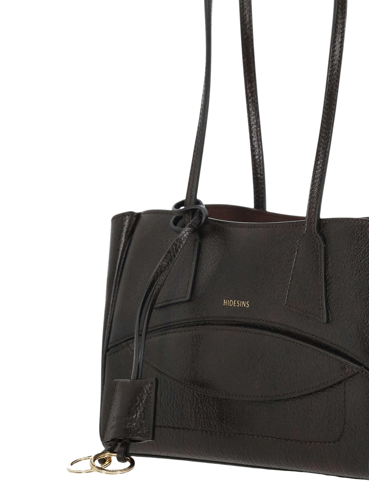 Borsa a spalla in pelle con stampa logo S<BR/> HIDESINS SH13LGTMR LAGOON T.MORO 