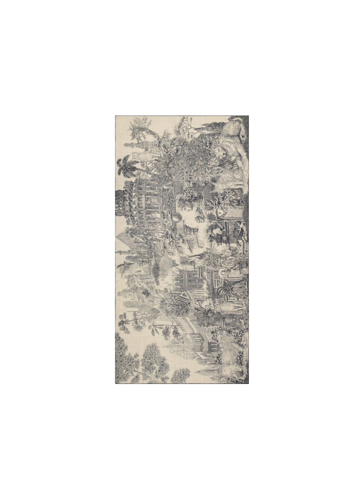 Sciarpa Piranesi in 100% lana INOUI ET221PI01 BLACK 