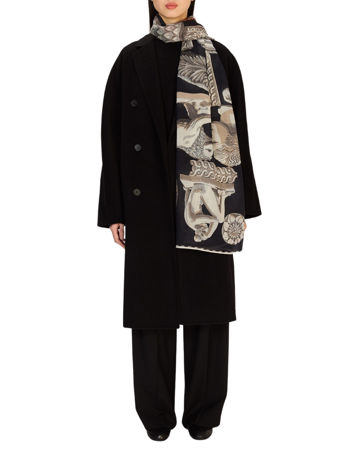Sciarpa 80 Archives INOUI ET22ARC01 BLACK 