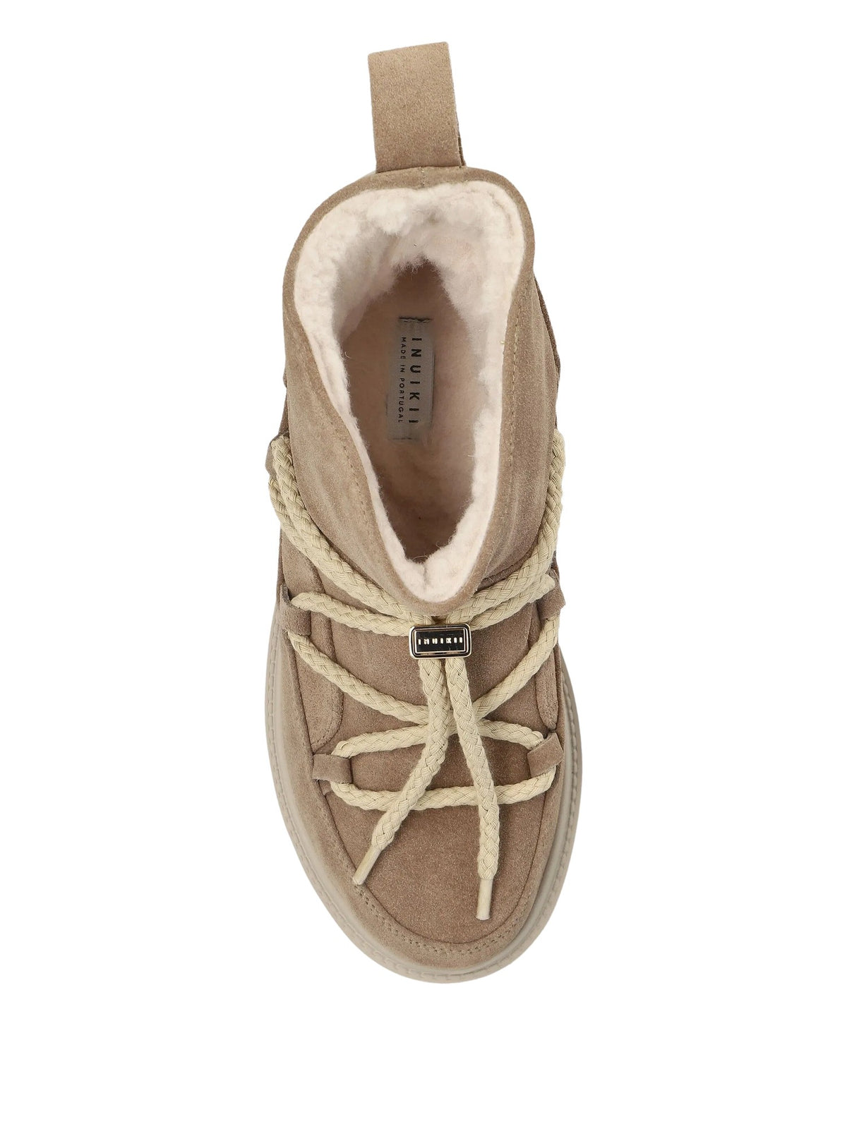 Stivaletti platform stringati<BR/> INUIKII CLASSIC LOW PLATFORM BEIGE 