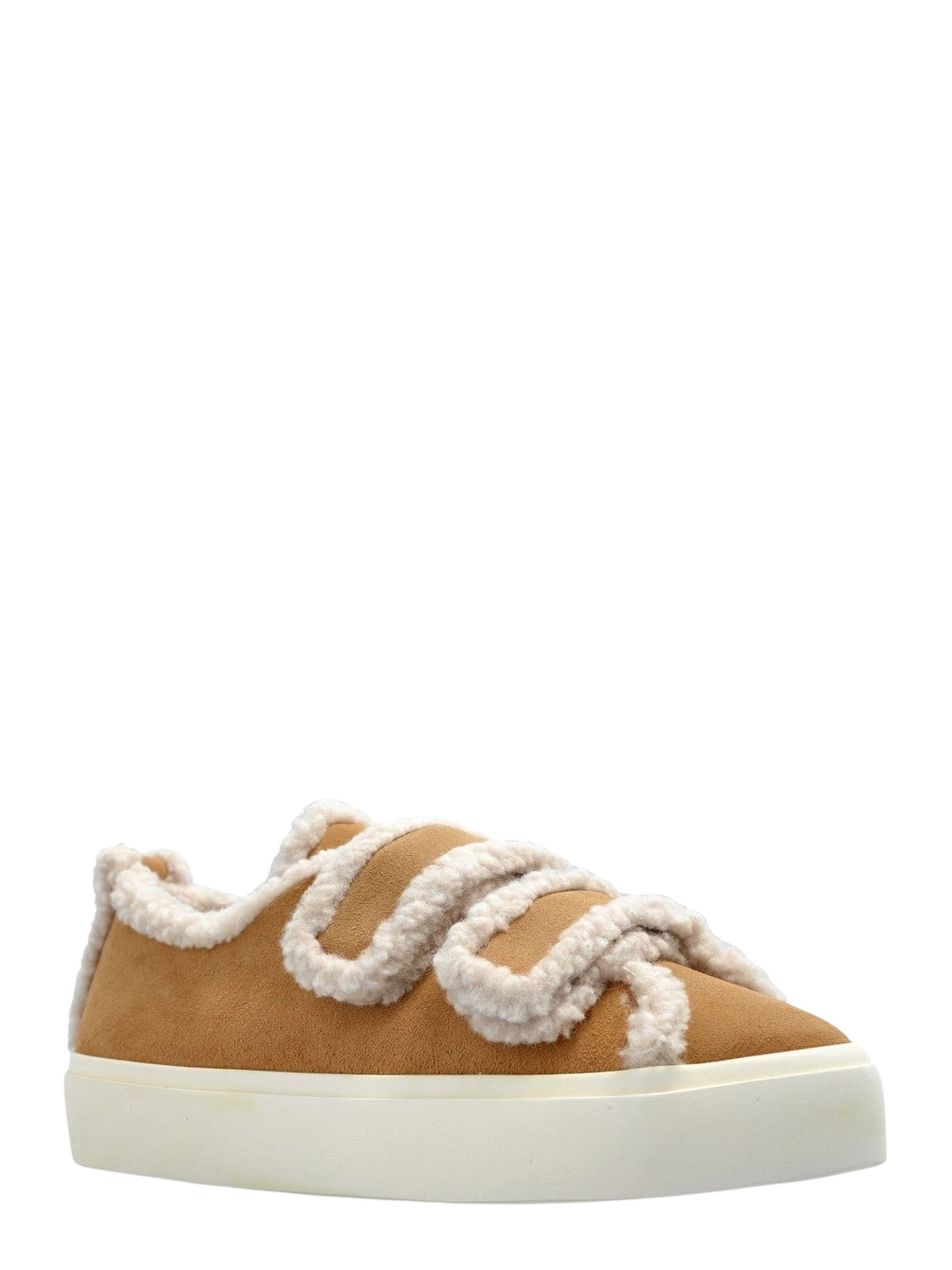 Sneakers low-top con cinturini touch rifiniti INUIKII SHEARLING LOW VELCRO BEIGE 
