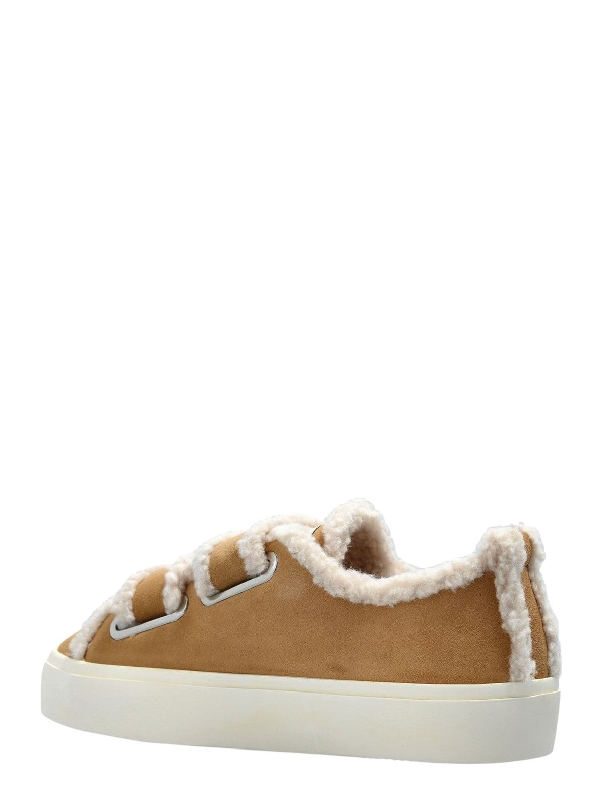 Sneakers low-top con cinturini touch rifiniti INUIKII SHEARLING LOW VELCRO BEIGE 