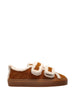 Sneakers basse con cinturino touch rifinite in shearling