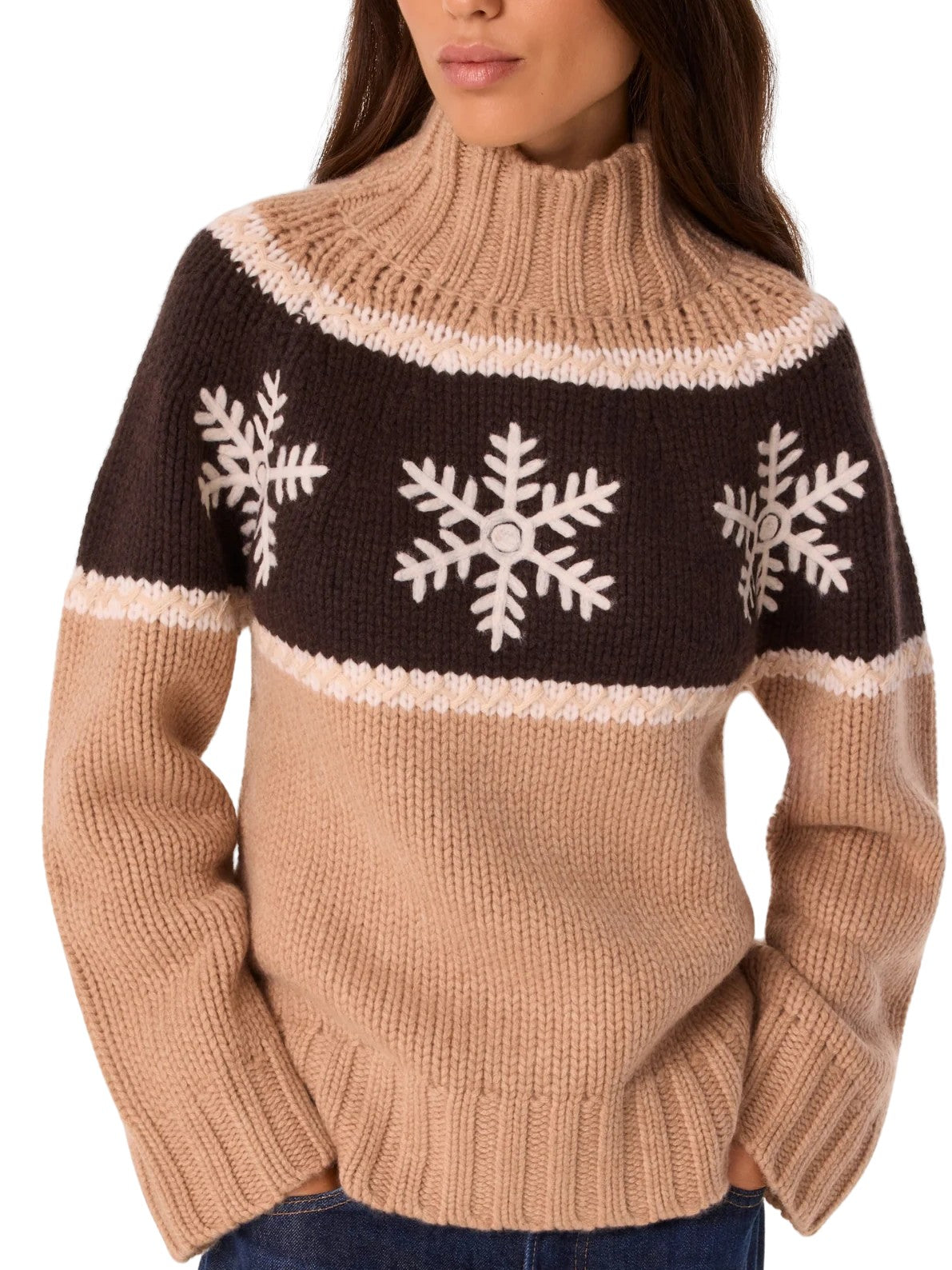 Maglione Floka color cammello chiaro Kujten F5092 2289 