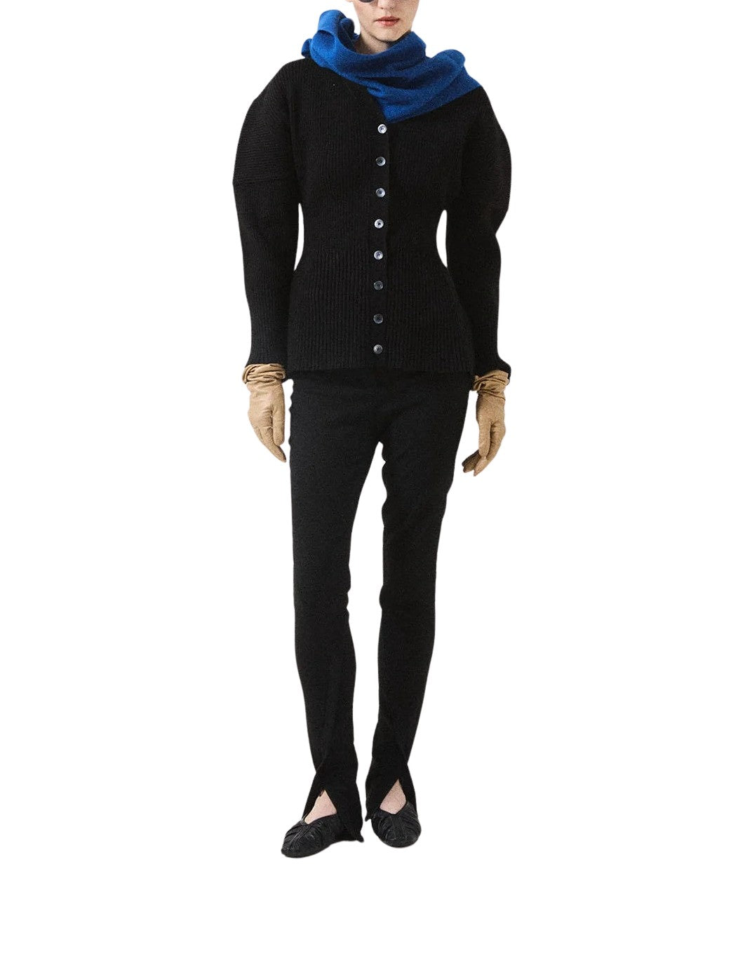 Giacca in maglia a coste con abbottonatura LA PISCINE WK001 999 
