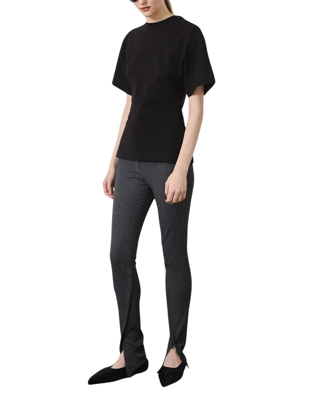 T-shirt sagomata a maniche corte LA PISCINE WT001 999 