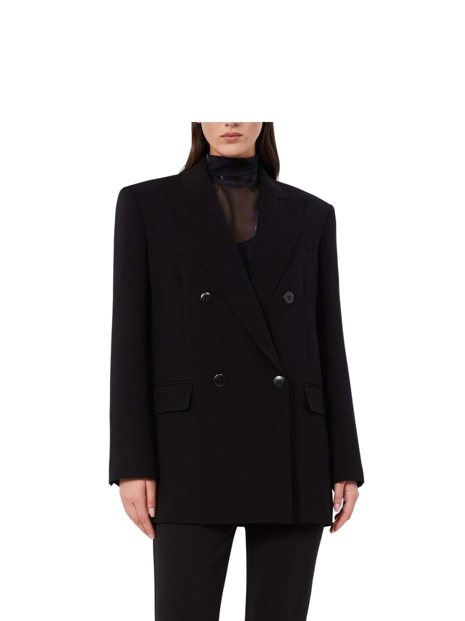 Blazer doppiopetto con revers a punta<BR/> MAX MARA S 2626046045600 001 