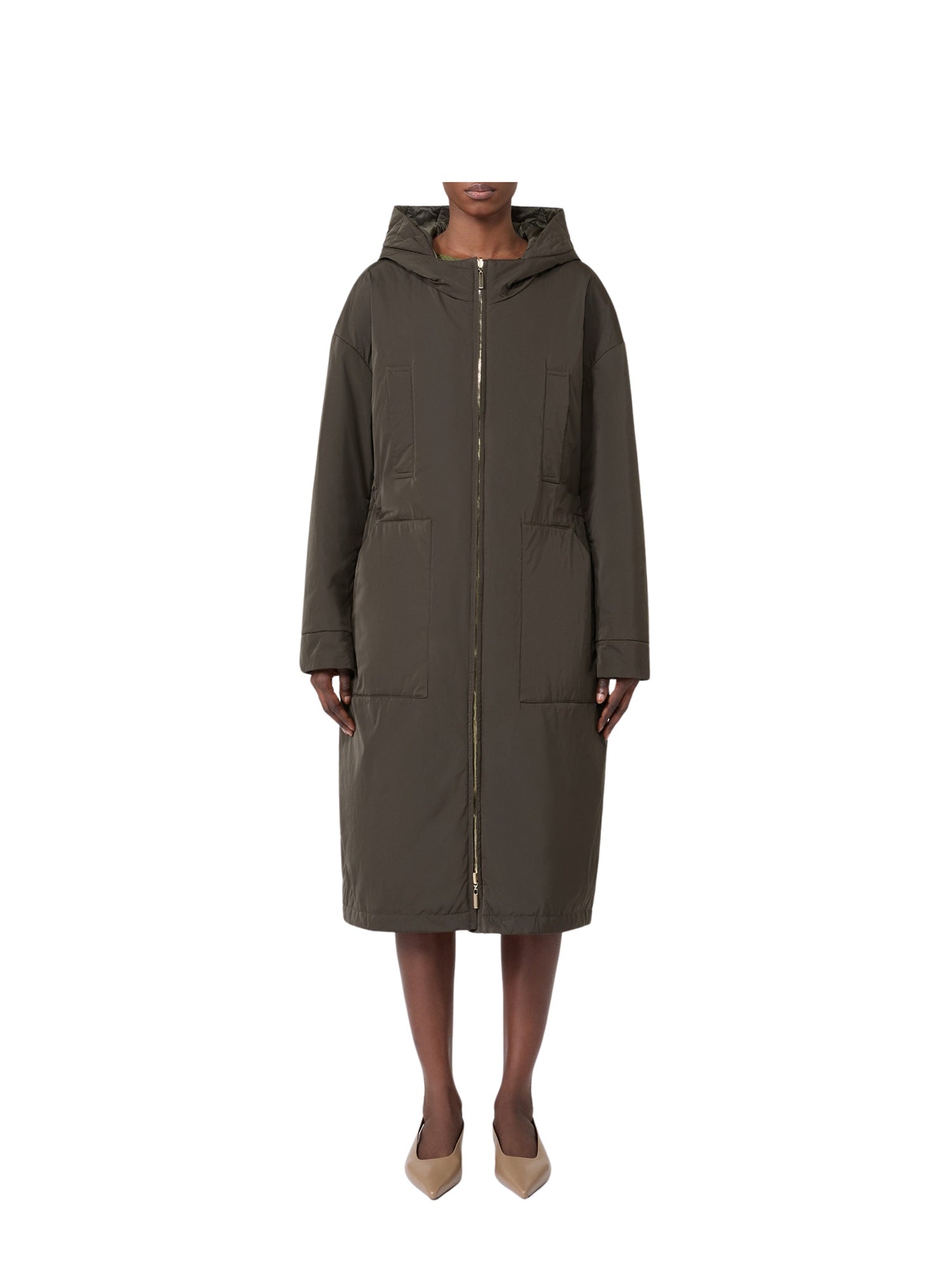 Parka imbottito reversibile lungo in radzmir e tela antigoccia<BR/> MAX MARA S 2629496014600 012 