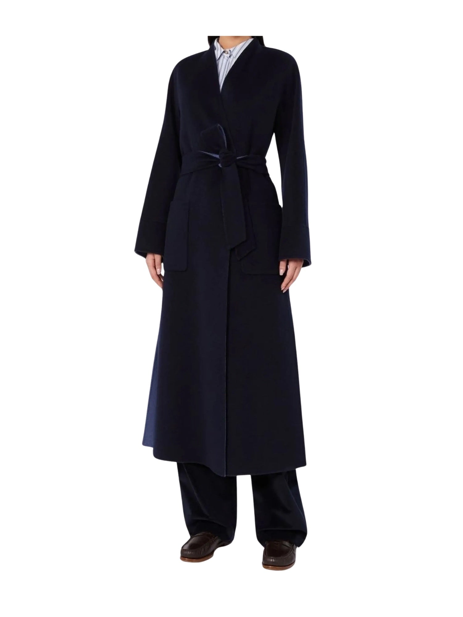 Cappotto reversibile in lana vergine con cintura<BR/> Max Mara Studio 2626016041600 002 