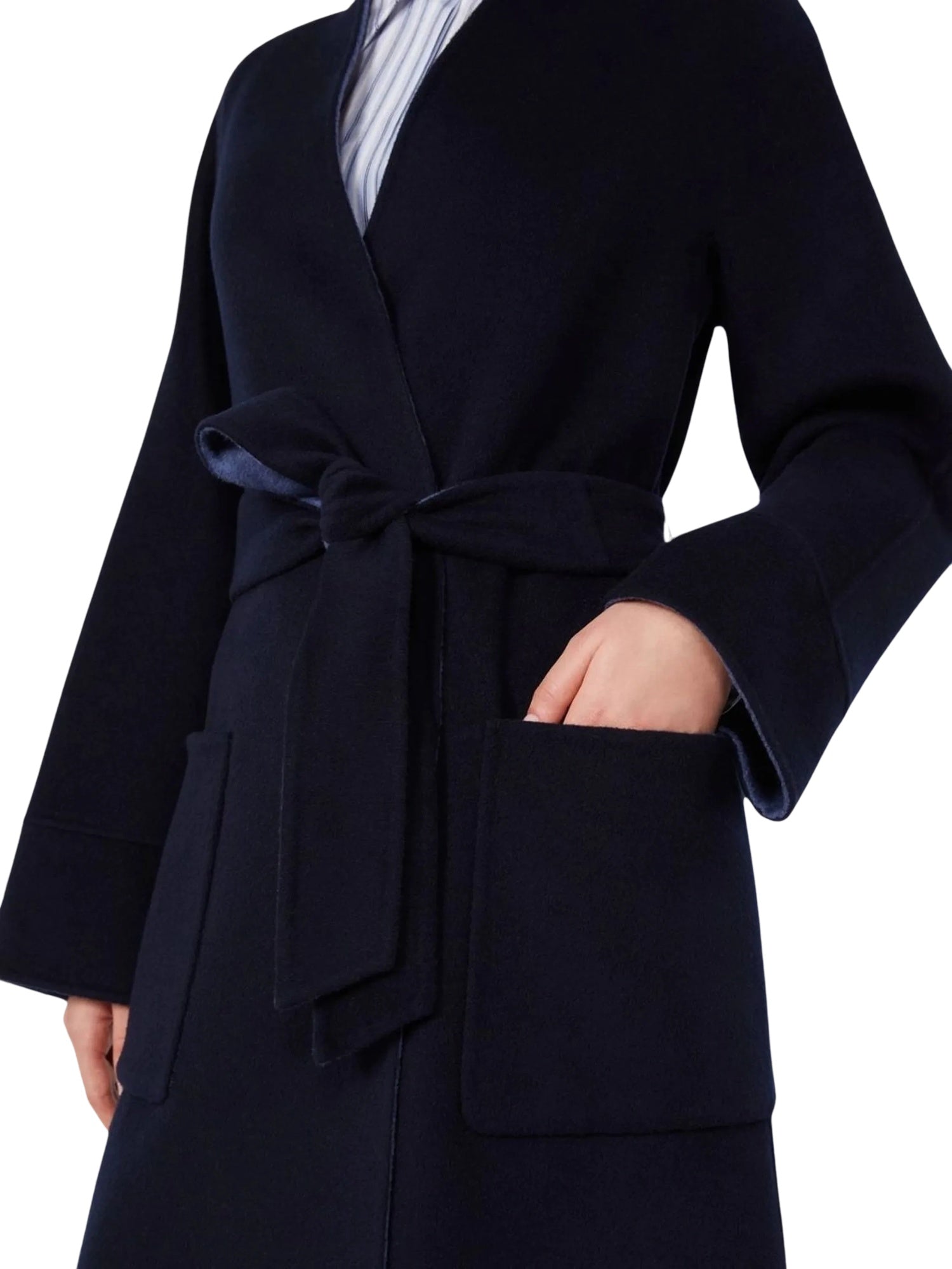 Cappotto reversibile in lana vergine con cintura<BR/> Max Mara Studio 2626016041600 002 