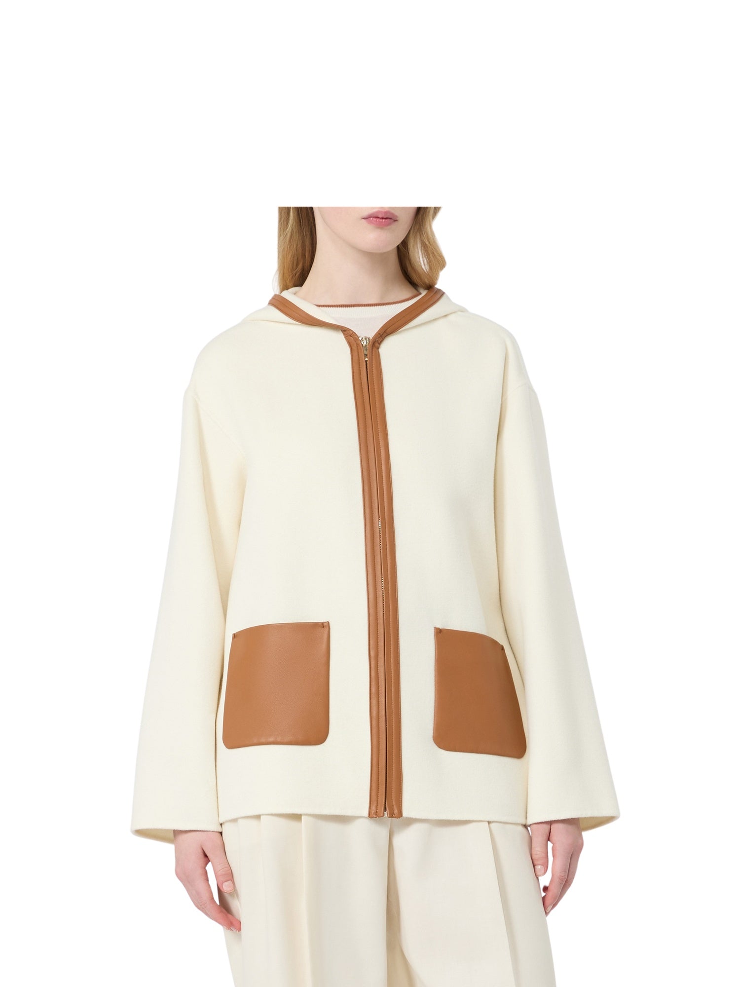Cappotto con cappuccio in lana, seta e cachemire<BR/> Max Mara Studio 2626086051600 003 