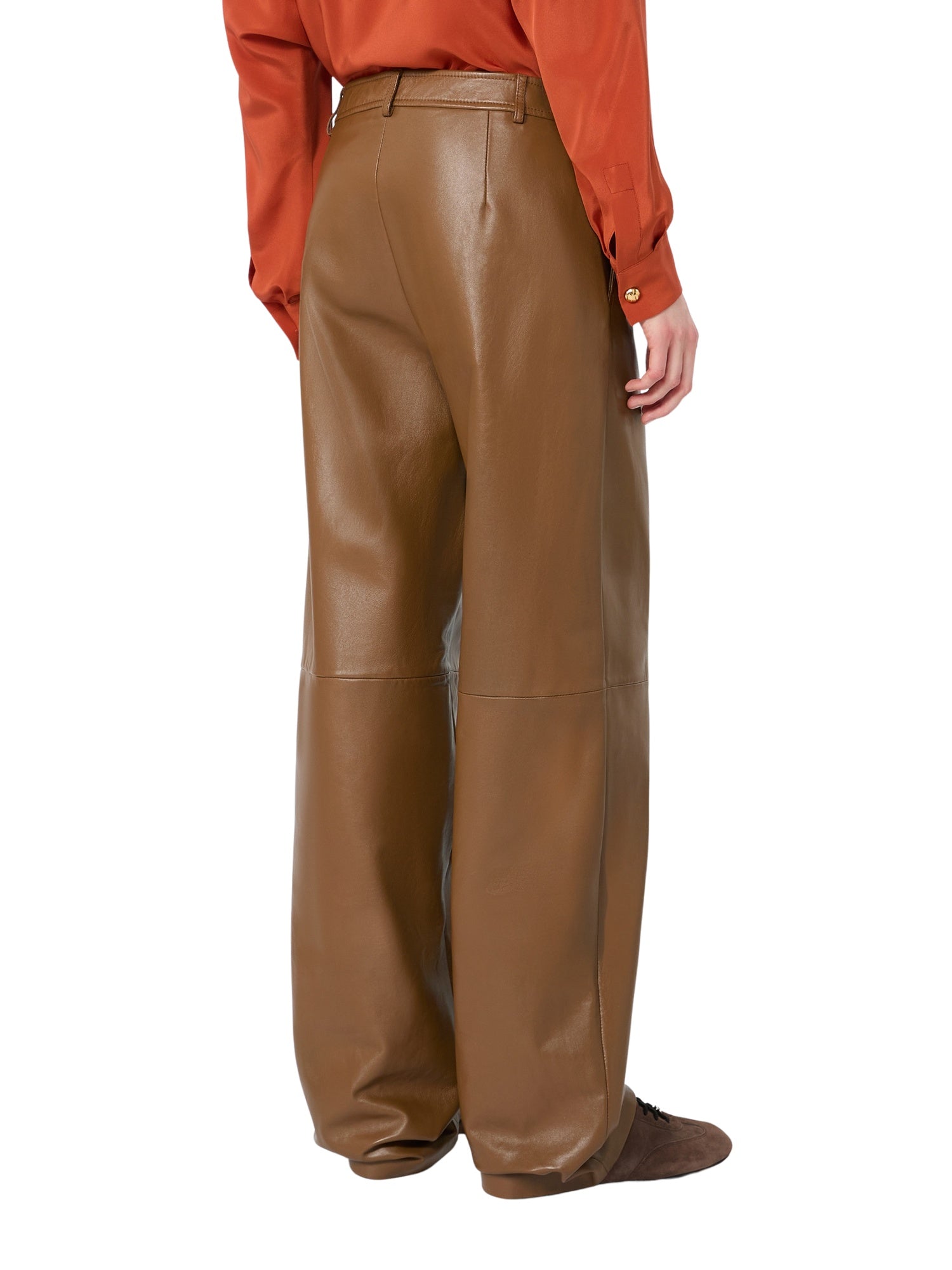 Pantalone barrel leg in nappa<BR/> Max Mara Studio 2626436011600 002 