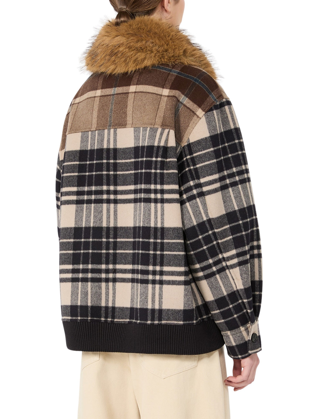 Bomber in drap di lana Check Max Mara Weekend 2625086022600 001 