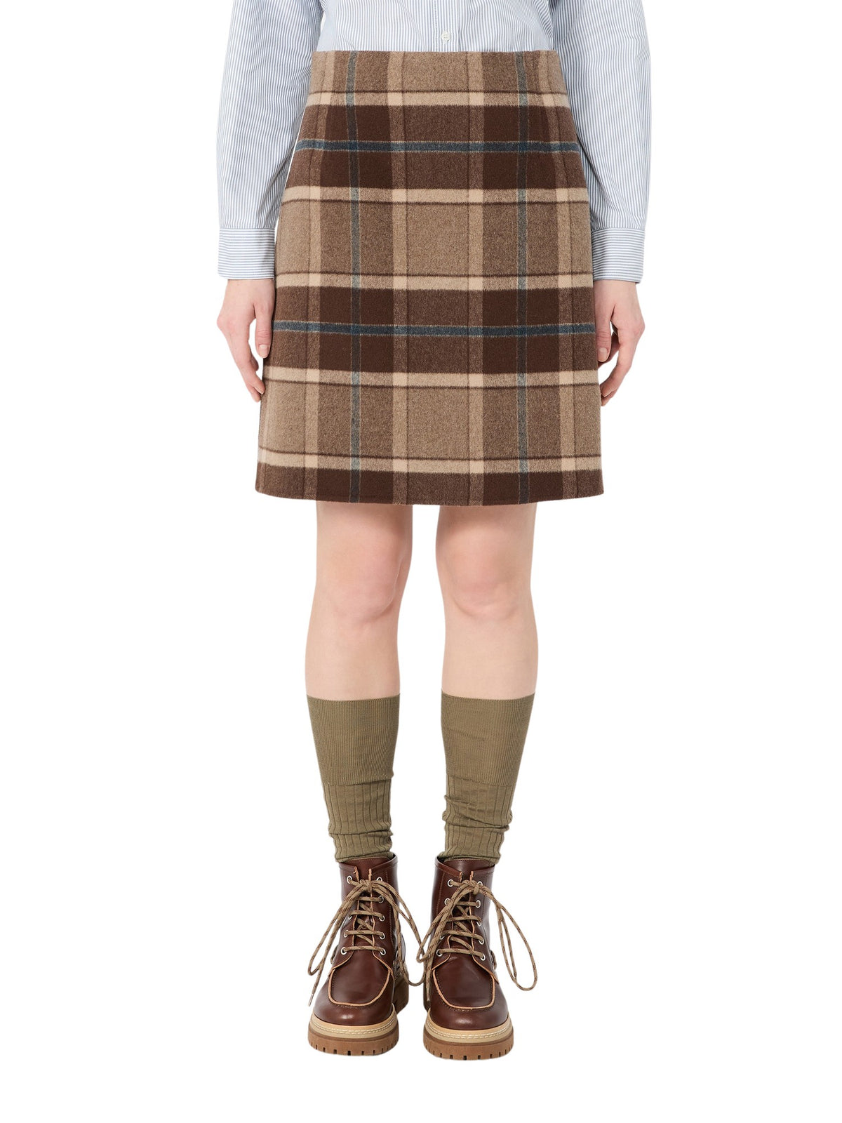 Gonna corta in lana Check Max Mara Weekend 2625106012600 001 