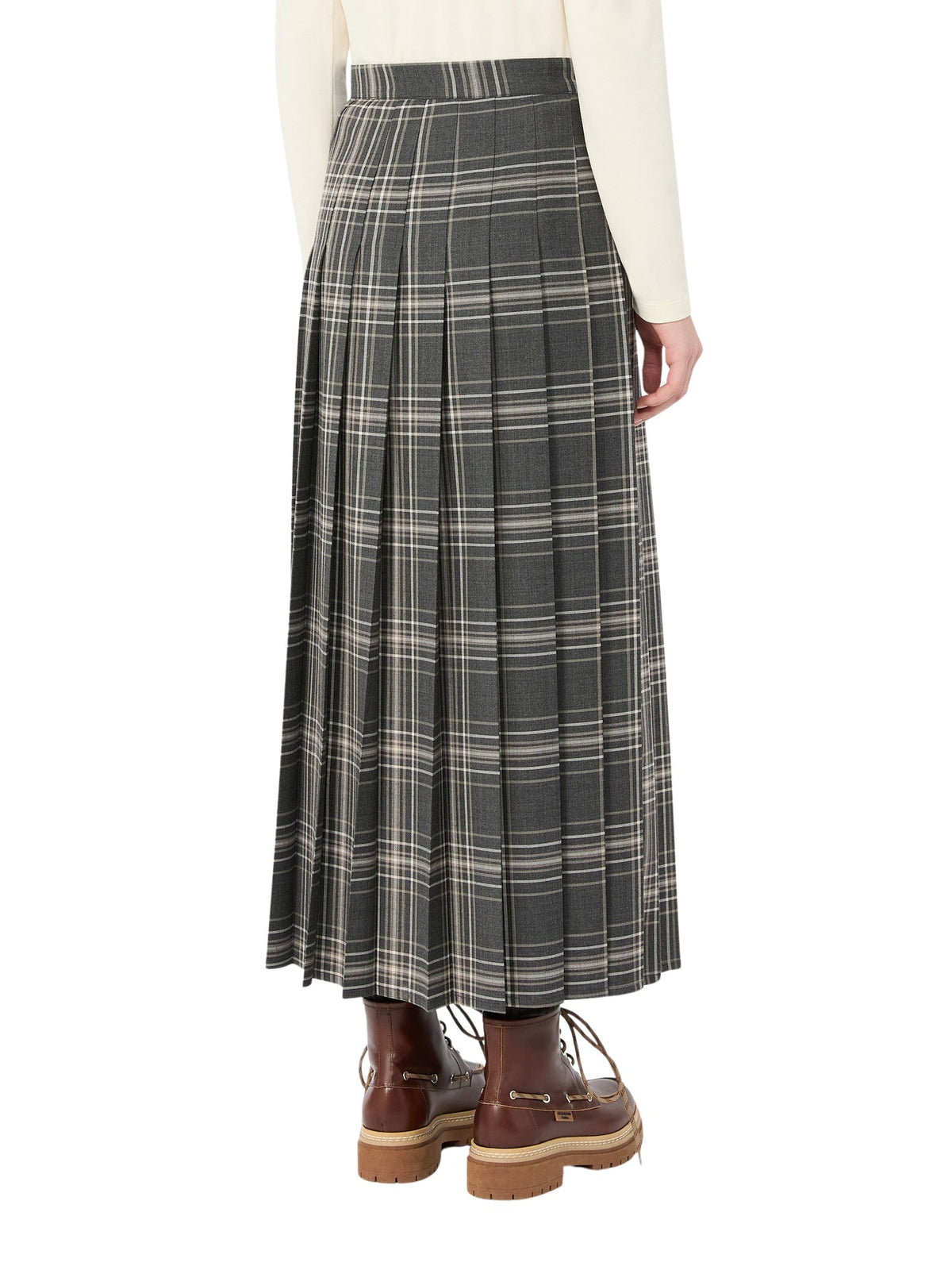 Gonna a pieghe in batavia di lana<BR/> Max Mara Weekend 2625106092600 001 