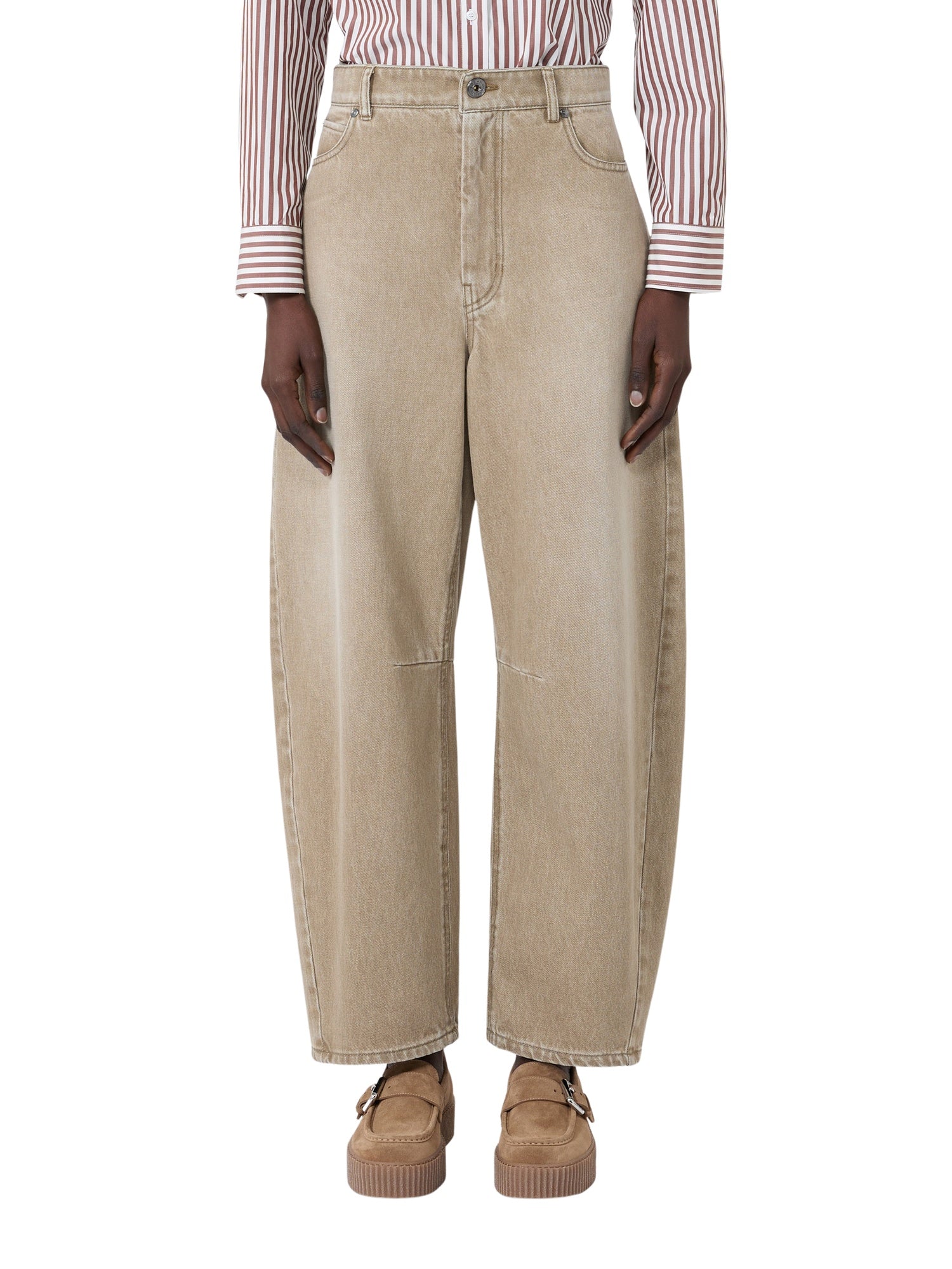 Jeans barrel leg in denim effetto used Max Mara Weekend 2625186061600 013 