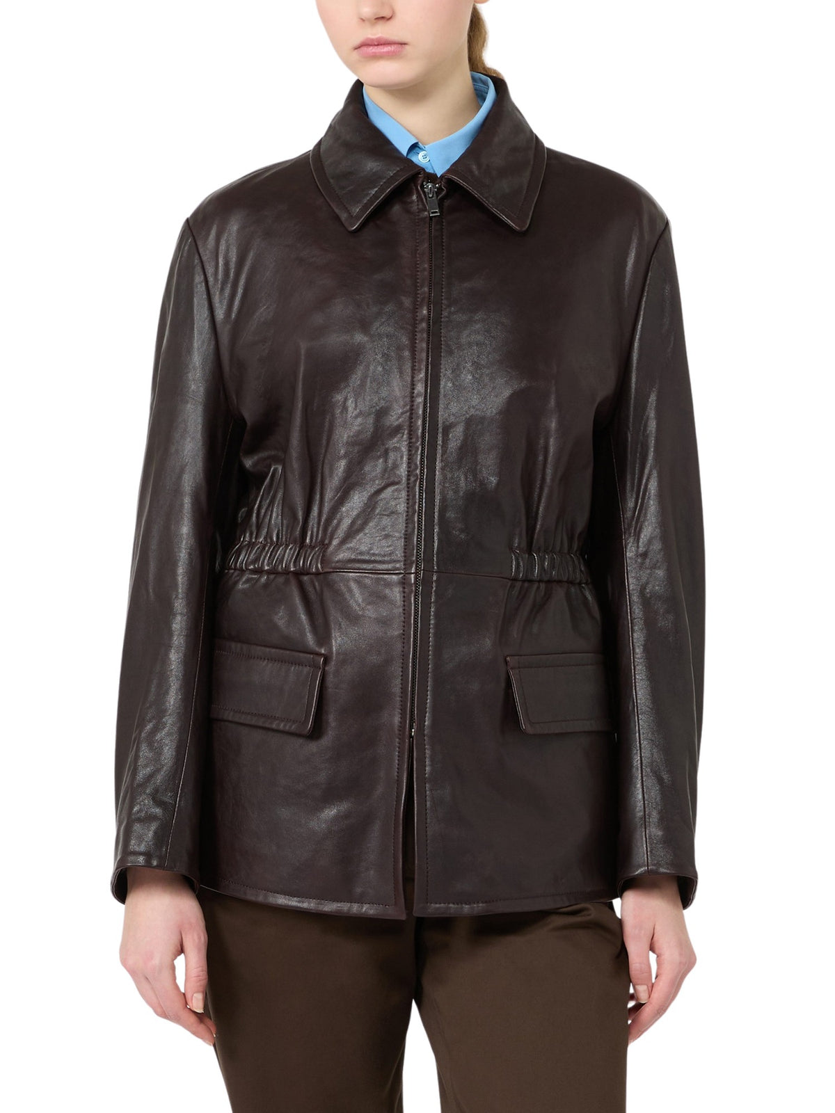 Giacca biker in pelle<BR/> Max Mara Weekend 2625446016600 001 