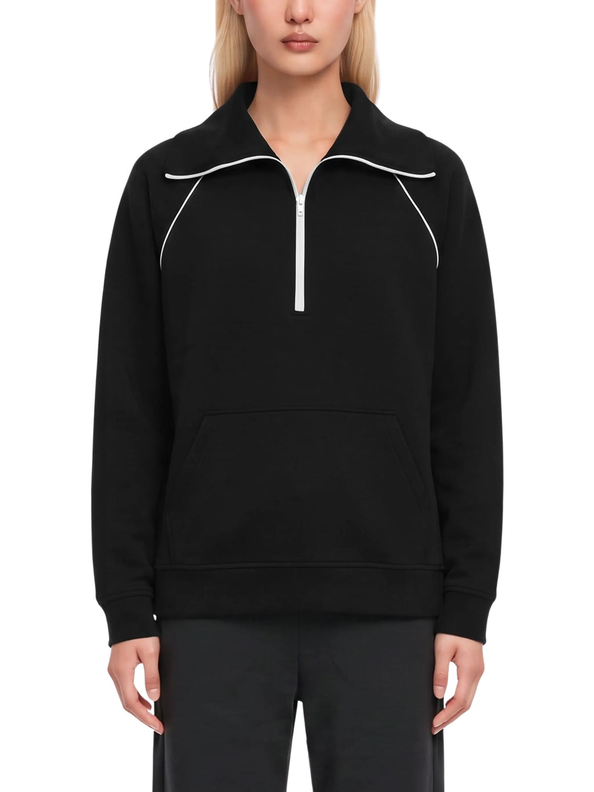 Maglione con profili e mezza zip Max Mara Weekend 2625926031600 001 