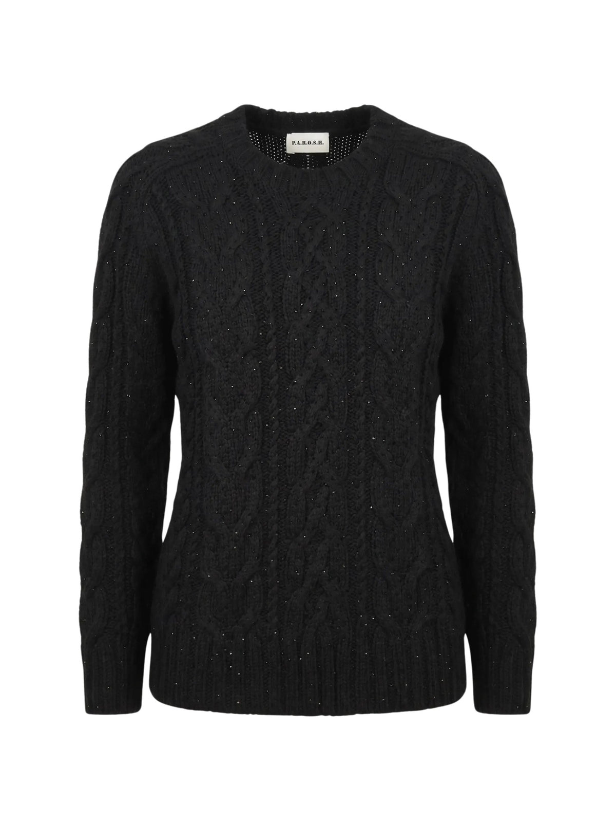 Maglione in maglia a trecce con paillettes<BR/> P.A.R.O.S.H. LADYBRIL-D540993 013 