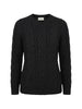 Maglione in maglia a trecce con paillettes