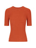 T-shirt a maniche corte in maglia a coste