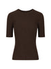 T-shirt a maniche corte in maglia a coste