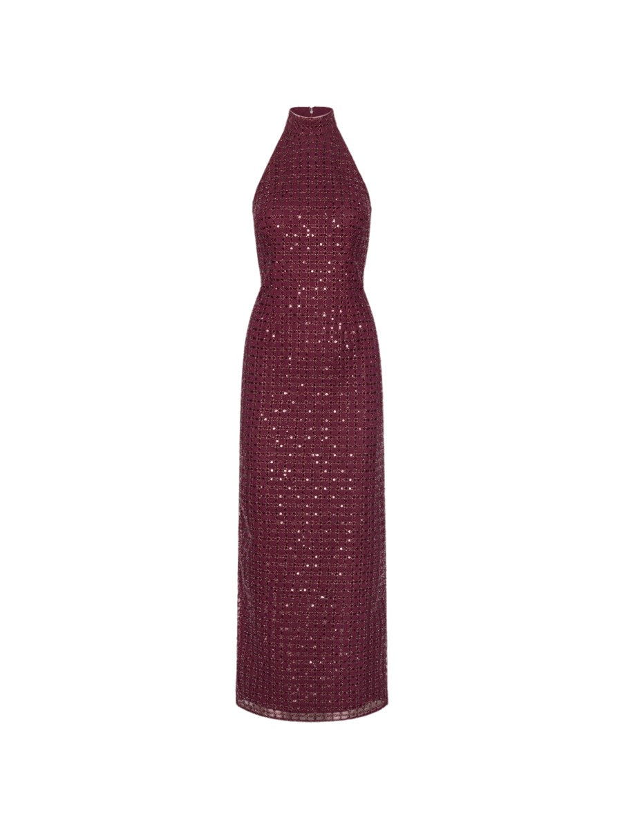 Abito lungo halterneck con paillettes<BR/> Rotate 1162922734 2734 