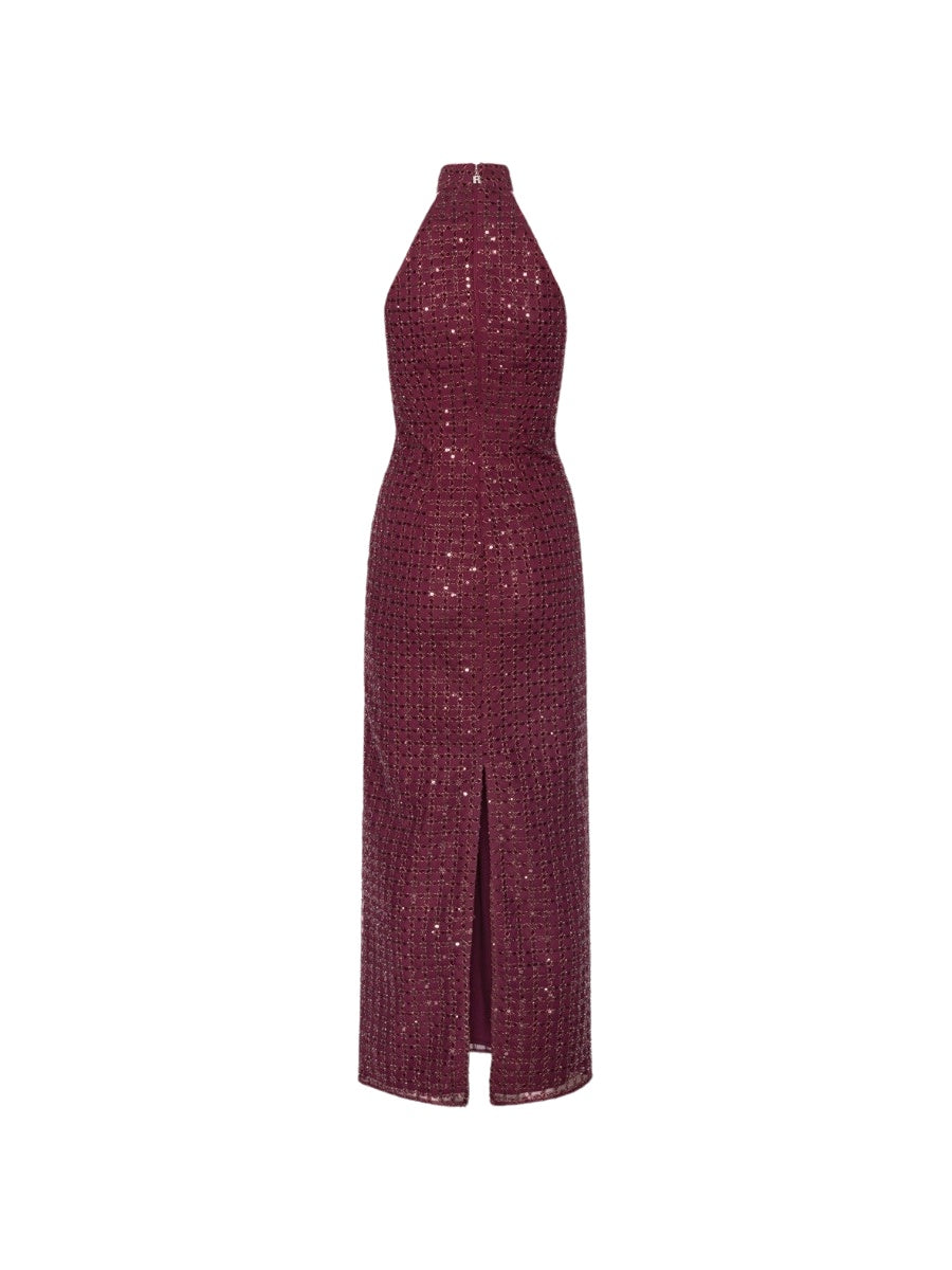 Abito lungo halterneck con paillettes<BR/> Rotate 1162922734 2734 
