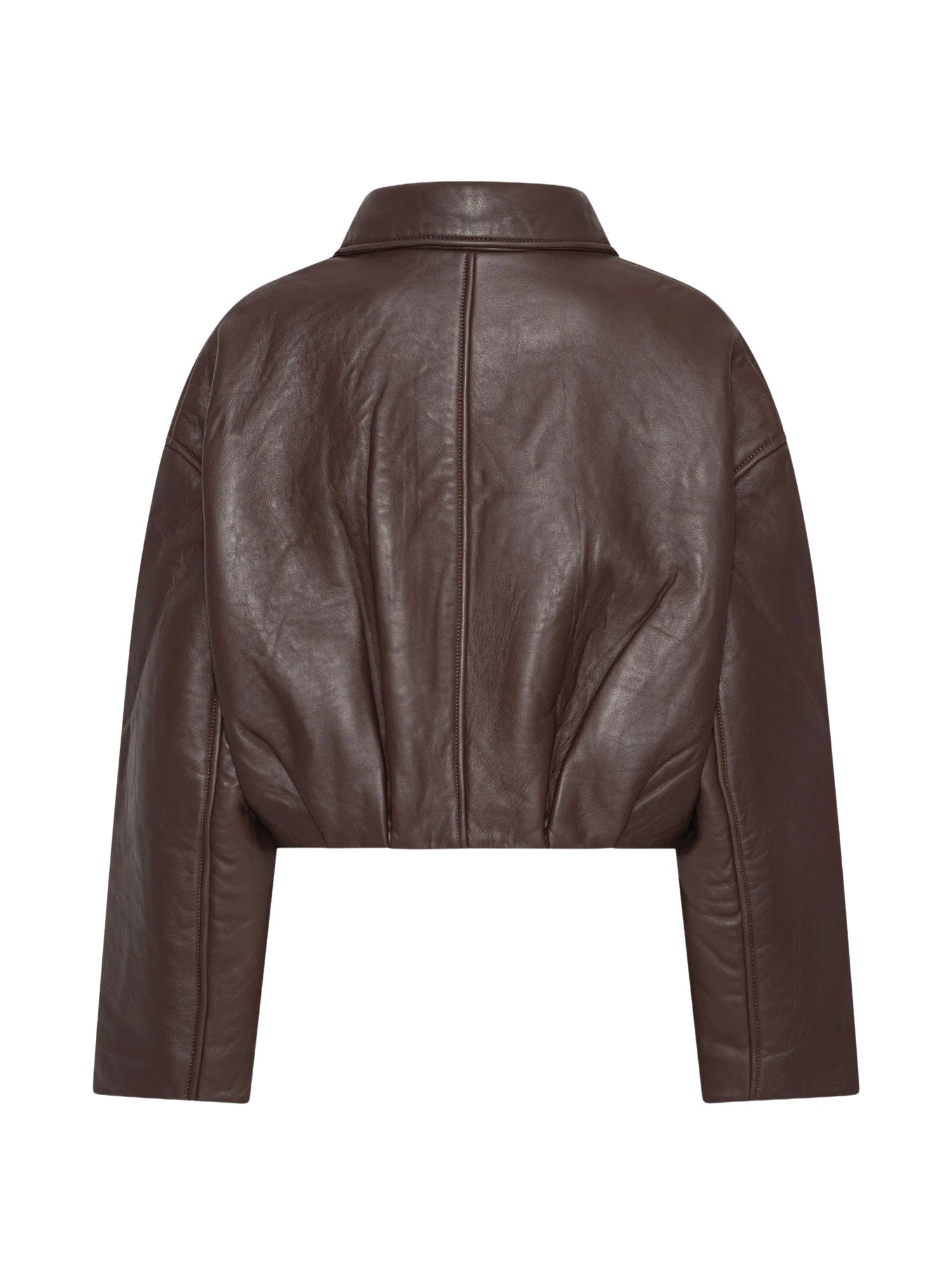 Giacca in pelle bonded marrone scuro Rotate 1165741667 1667 