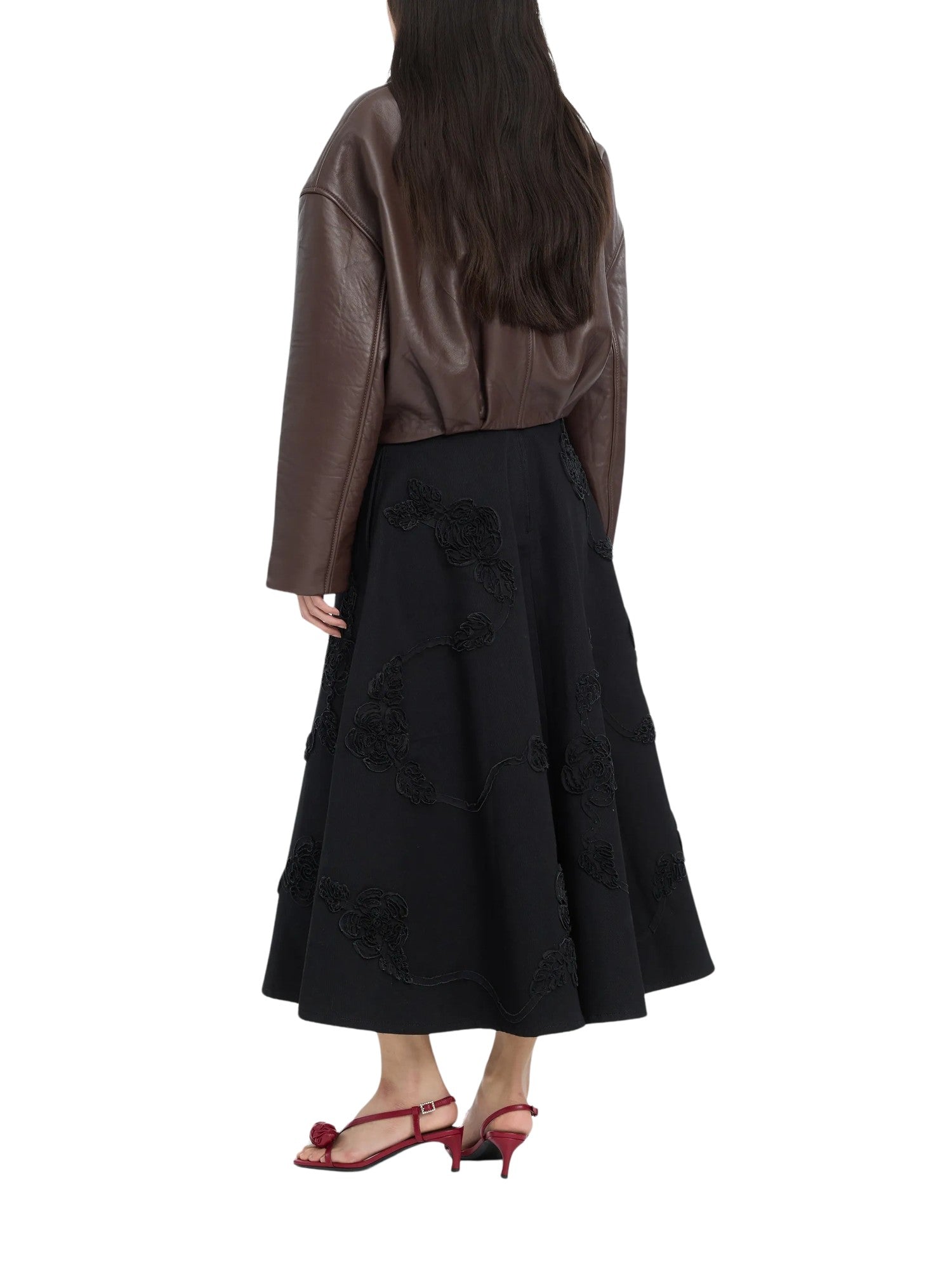 Giacca in pelle bonded marrone scuro Rotate 1165741667 1667 
