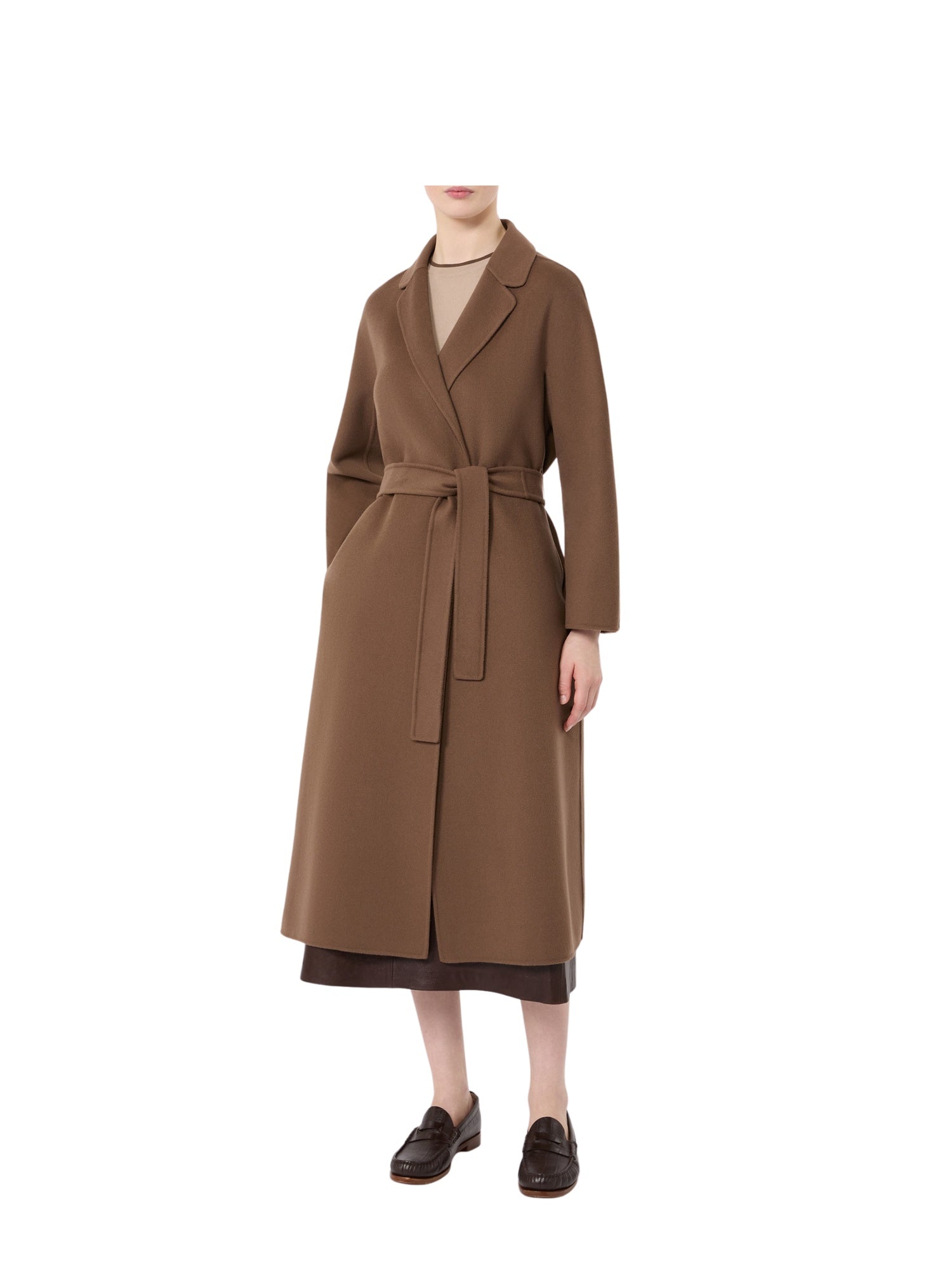 Cappotto Esturia con revers a lancia e cintura<BR/> S MAXMARA 1 2629016101600 097 