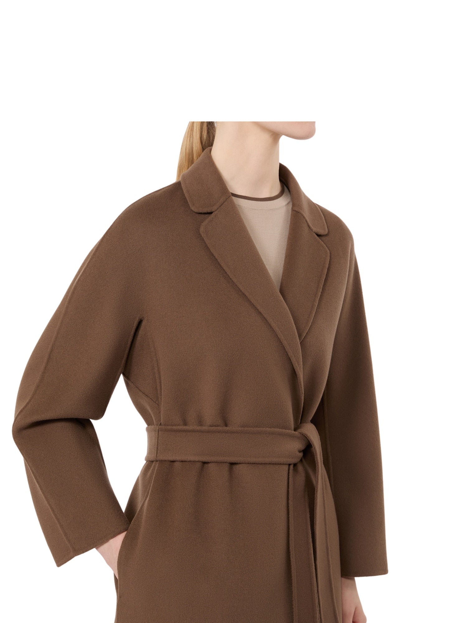 Cappotto Esturia con revers a lancia e cintura<BR/> S MAXMARA 1 2629016101600 097 