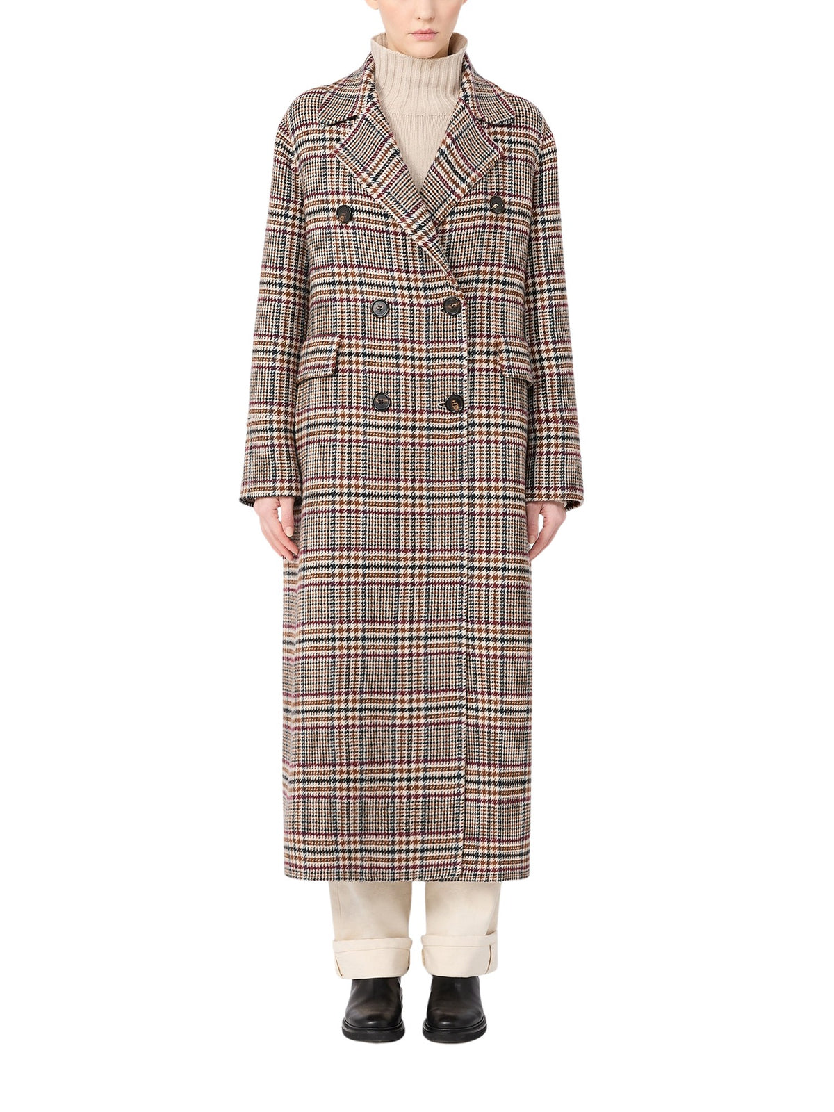 Cappotto in doppio di lana Check S MAXMARA 2 2629016173600 001 