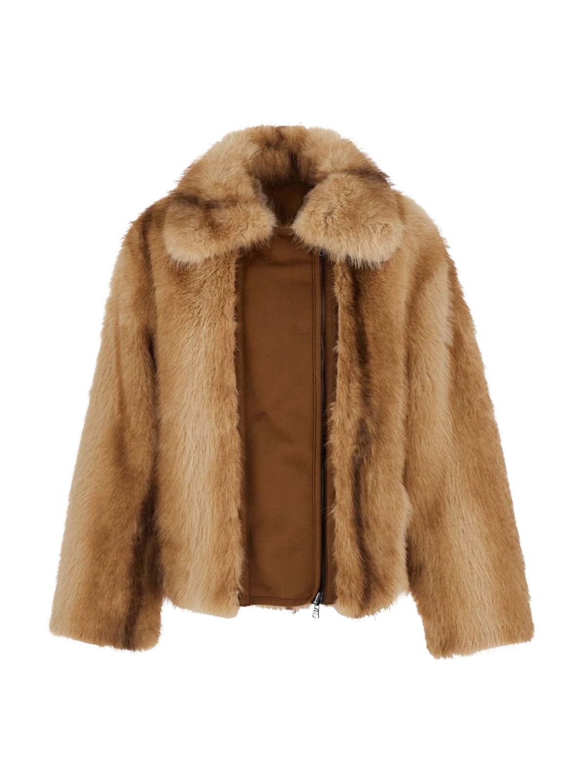 Giacca in montone Cincilla bonded con zip URBANCODE BJ 20372 TAN/MULTI 