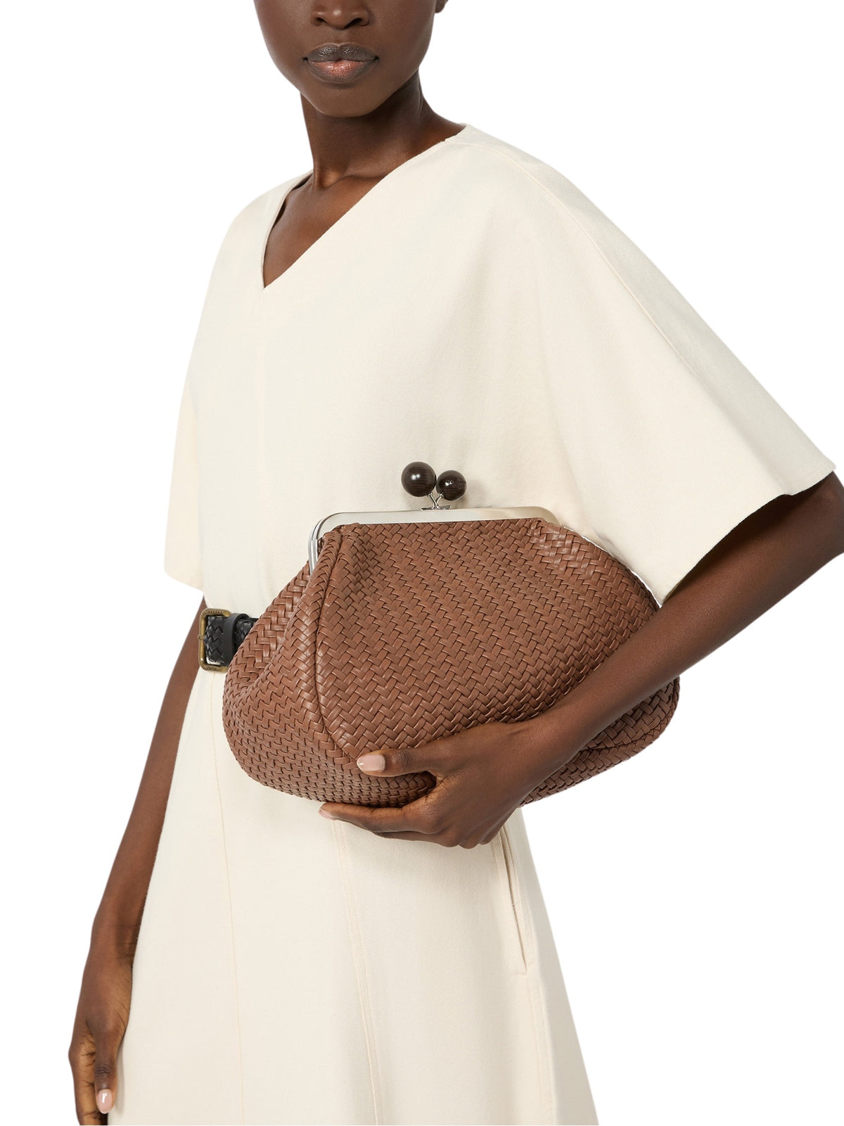 Pasticcino Bag medium in pelle intrecciata<BR/> Weekend accessori 1 2625516074600 001 