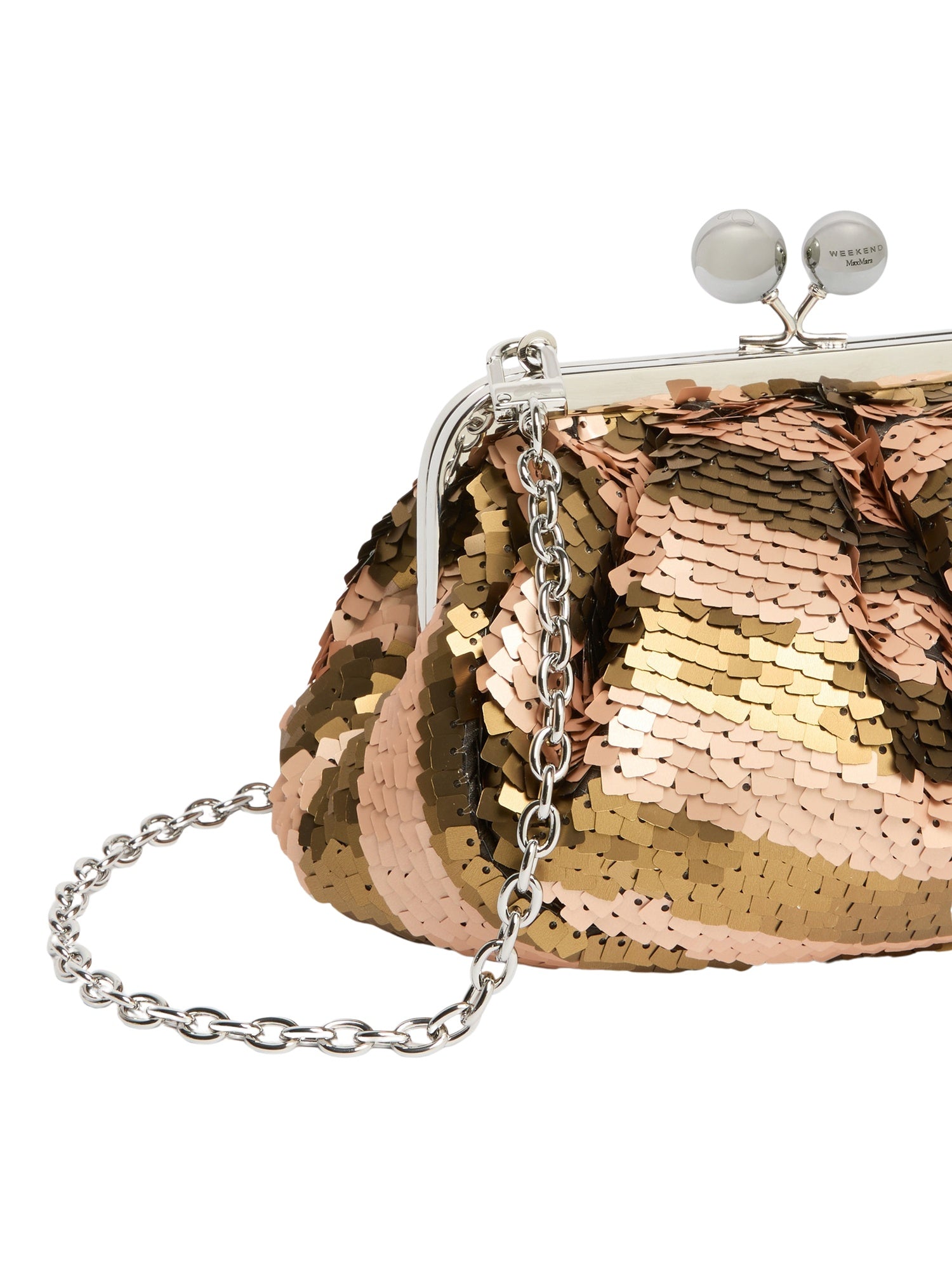 Pasticcino Bag small con paillettes a righe<BR/> Weekend accessori 1 2625516094600 002 
