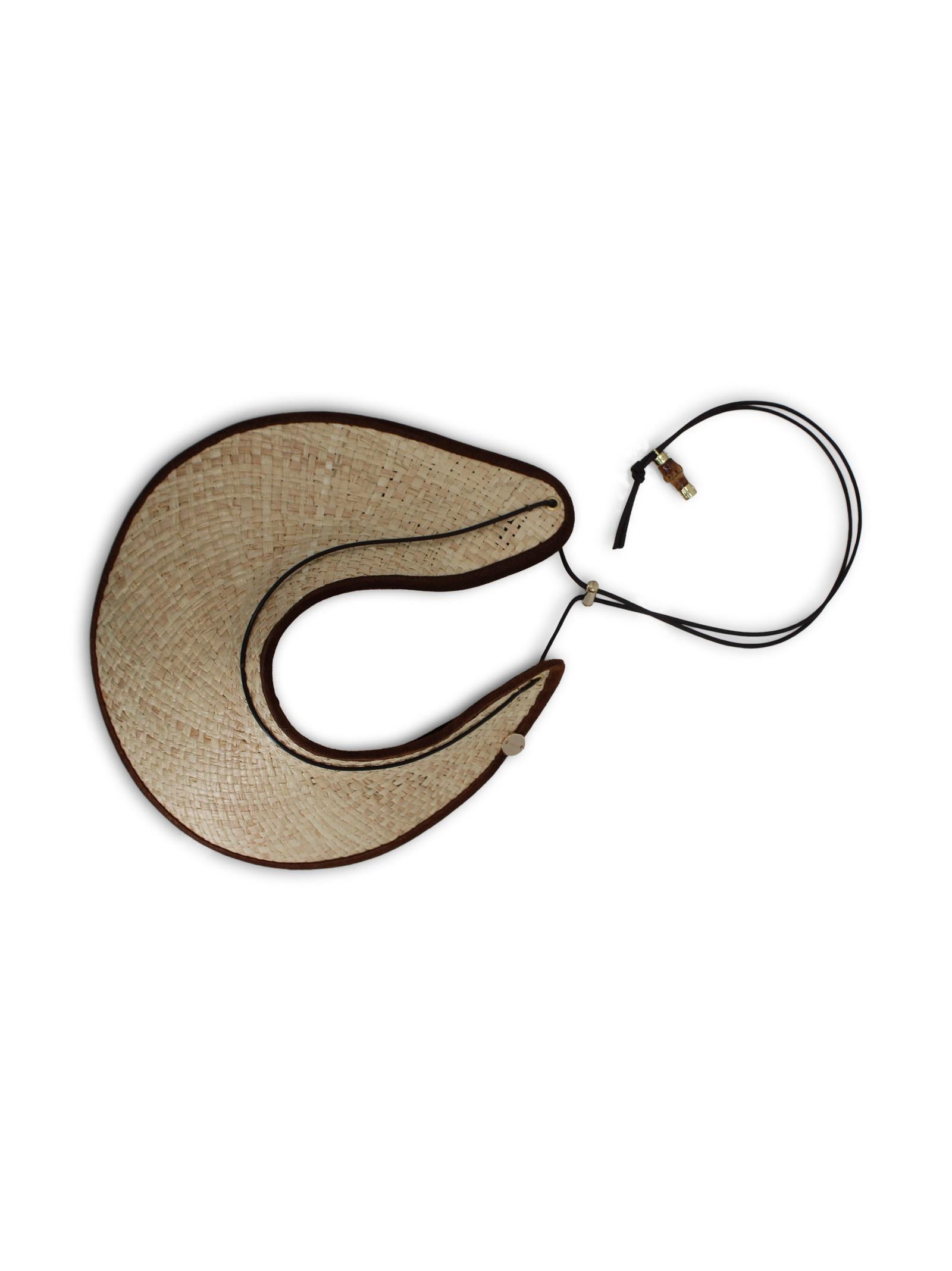 Visiera in Raffia con Dettagli in pelle CATARZI P26CAT32 NATMOR 