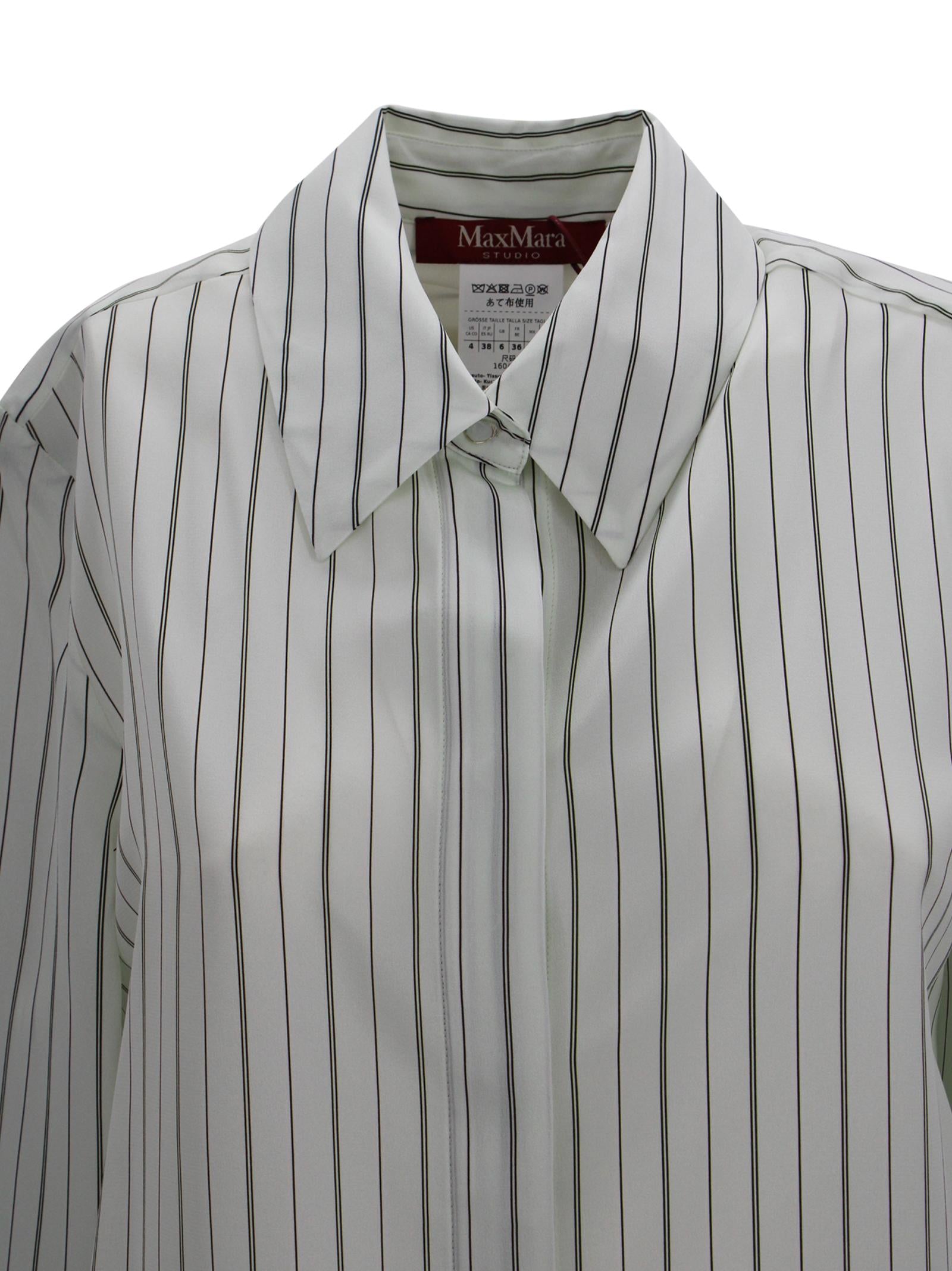 Camicia in pura seta con motivo stampato all over Max Mara Studio 2616111011600 002 