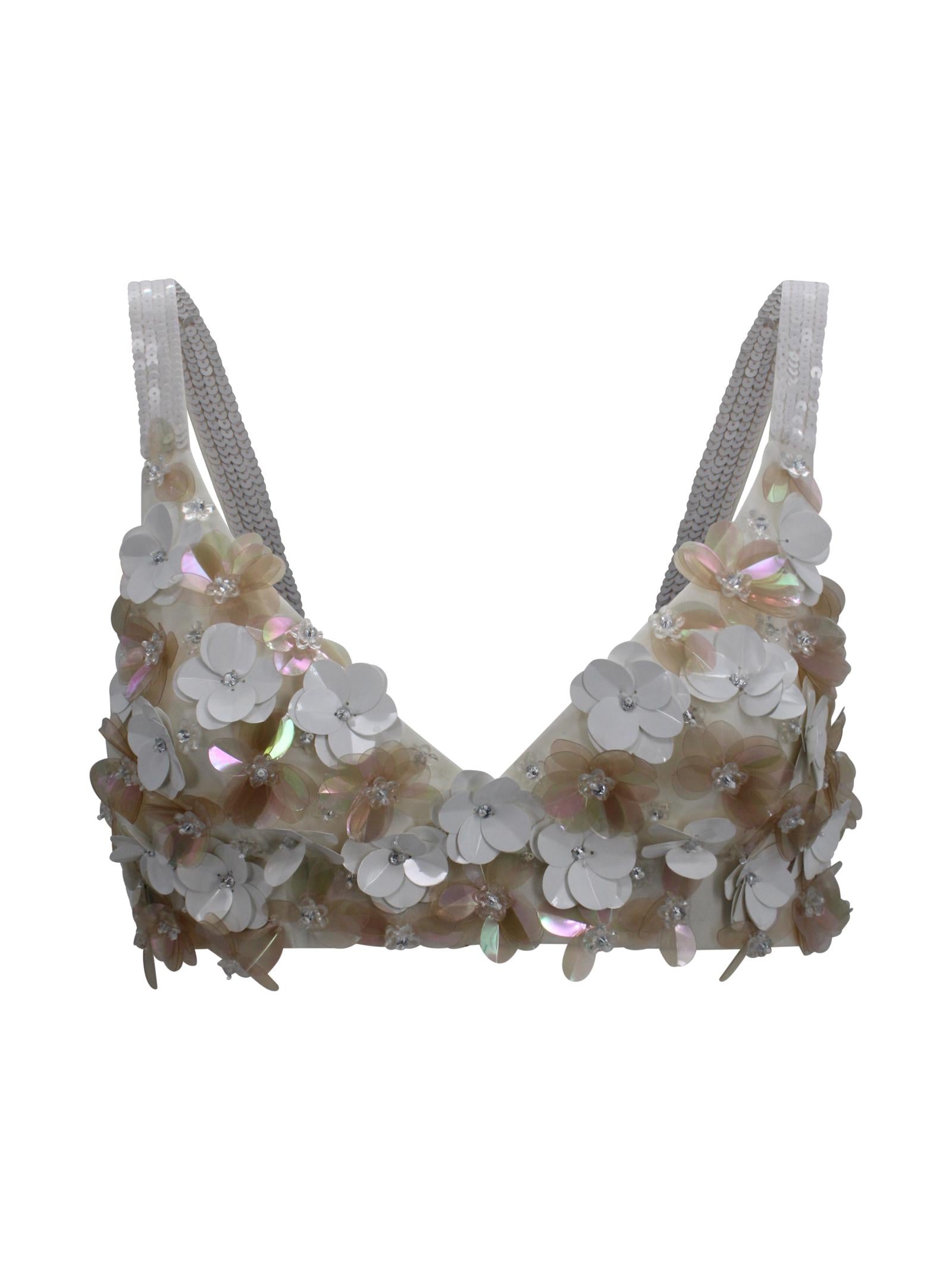 Top corto con paillettes P.A.R.O.S.H. D311708 802 